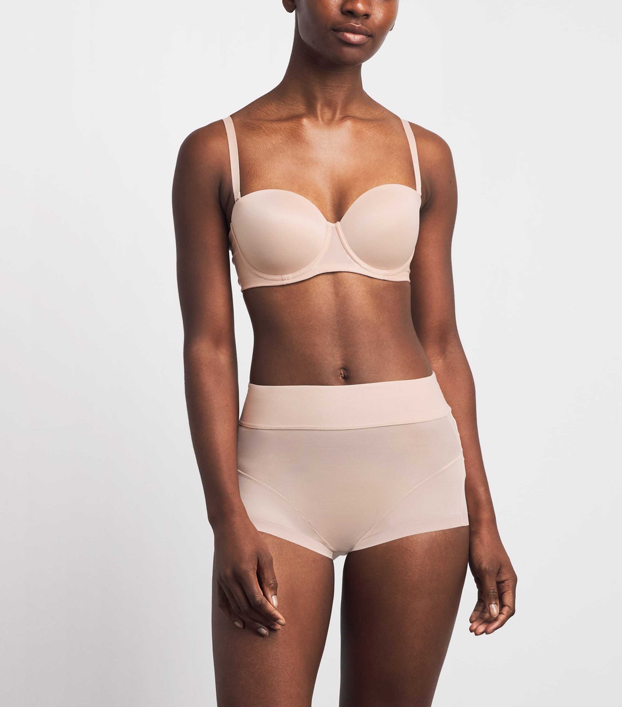 Wolford Womens Sheer Touch Briefs Rosepowder Image 2