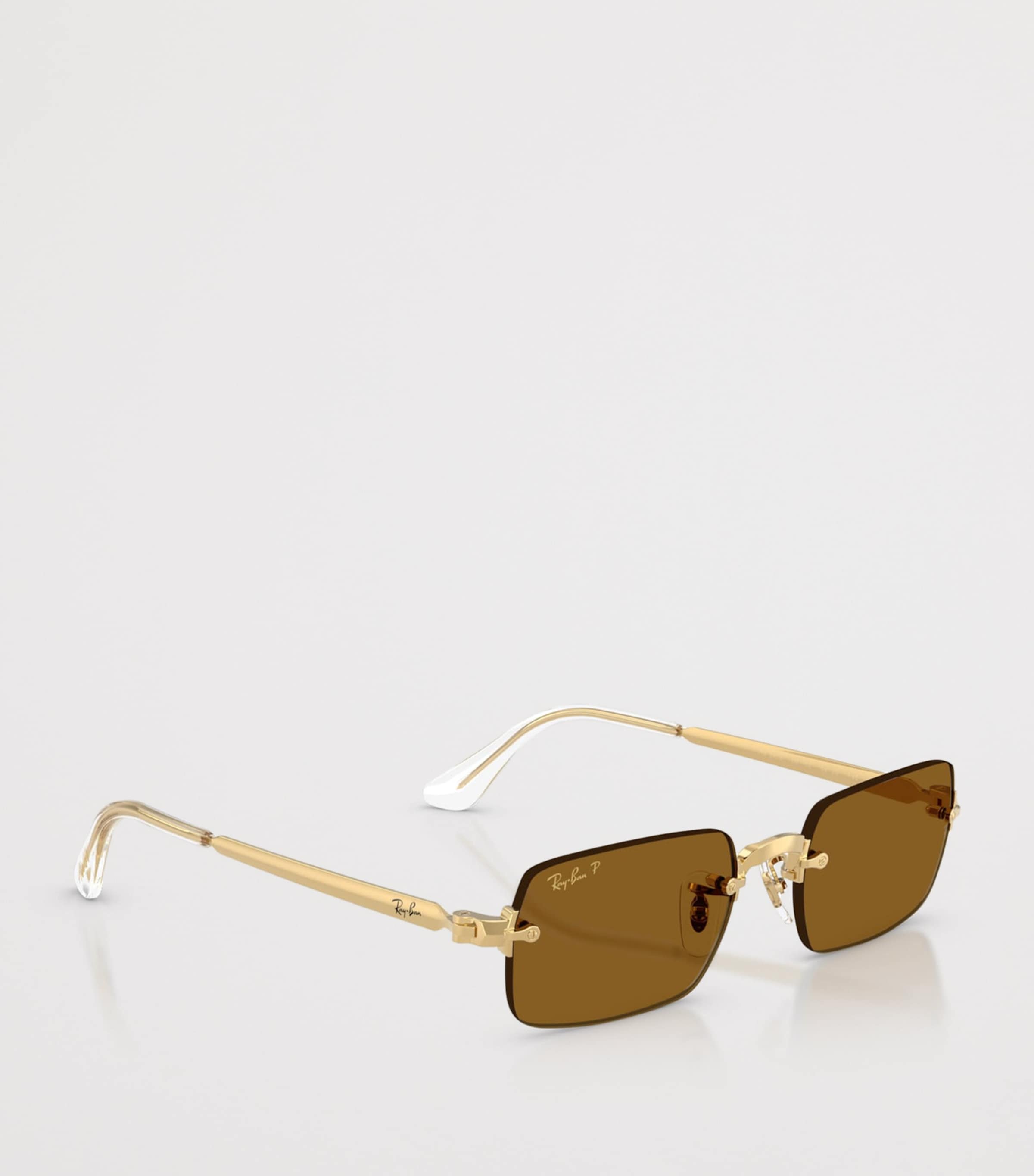 Ray-Ban By A$AP Rocky Rectangle Sunglasses Gold Image 6