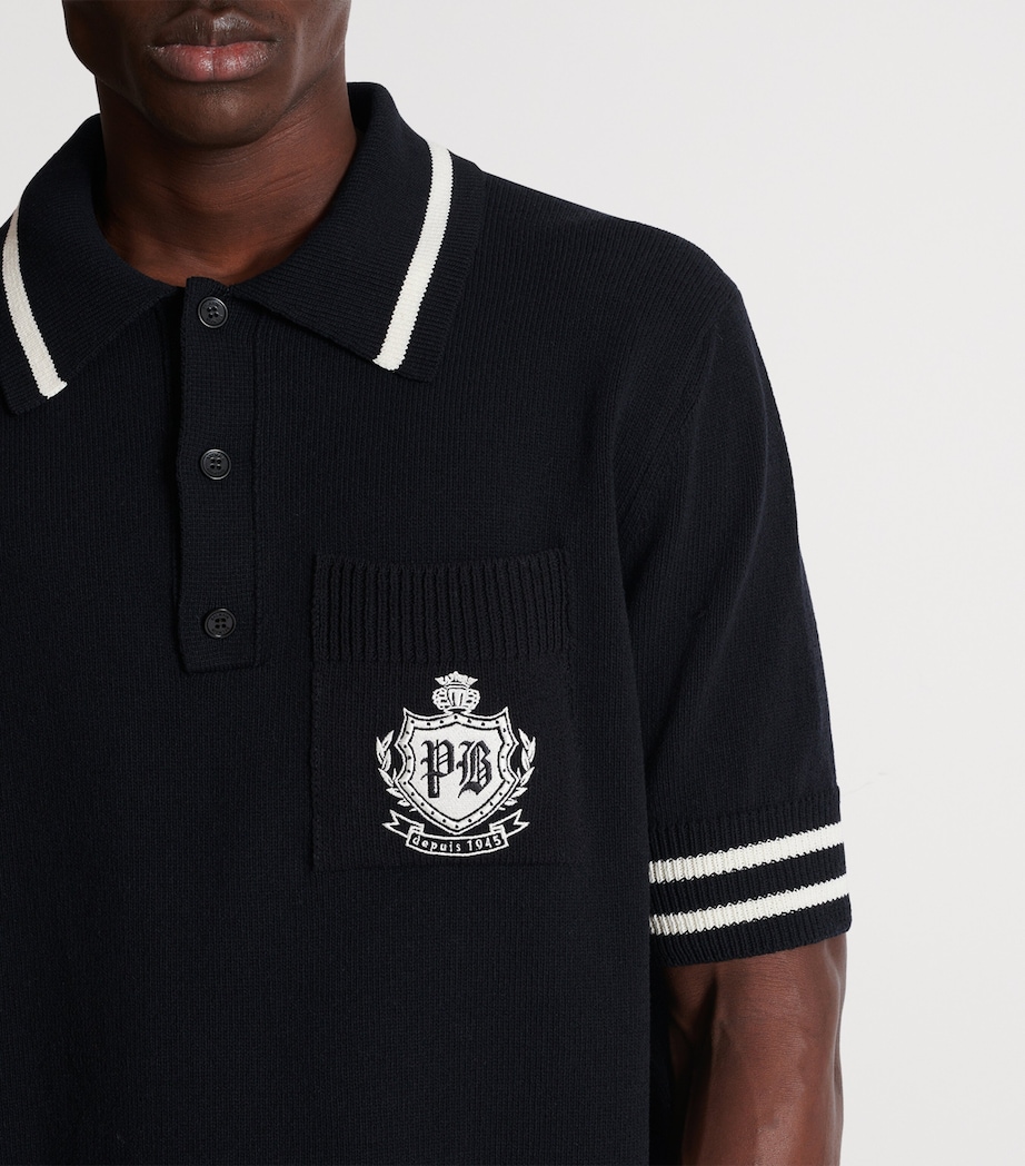 College Emblem Polo Shirt EER NOIR/NATUREL Image 8