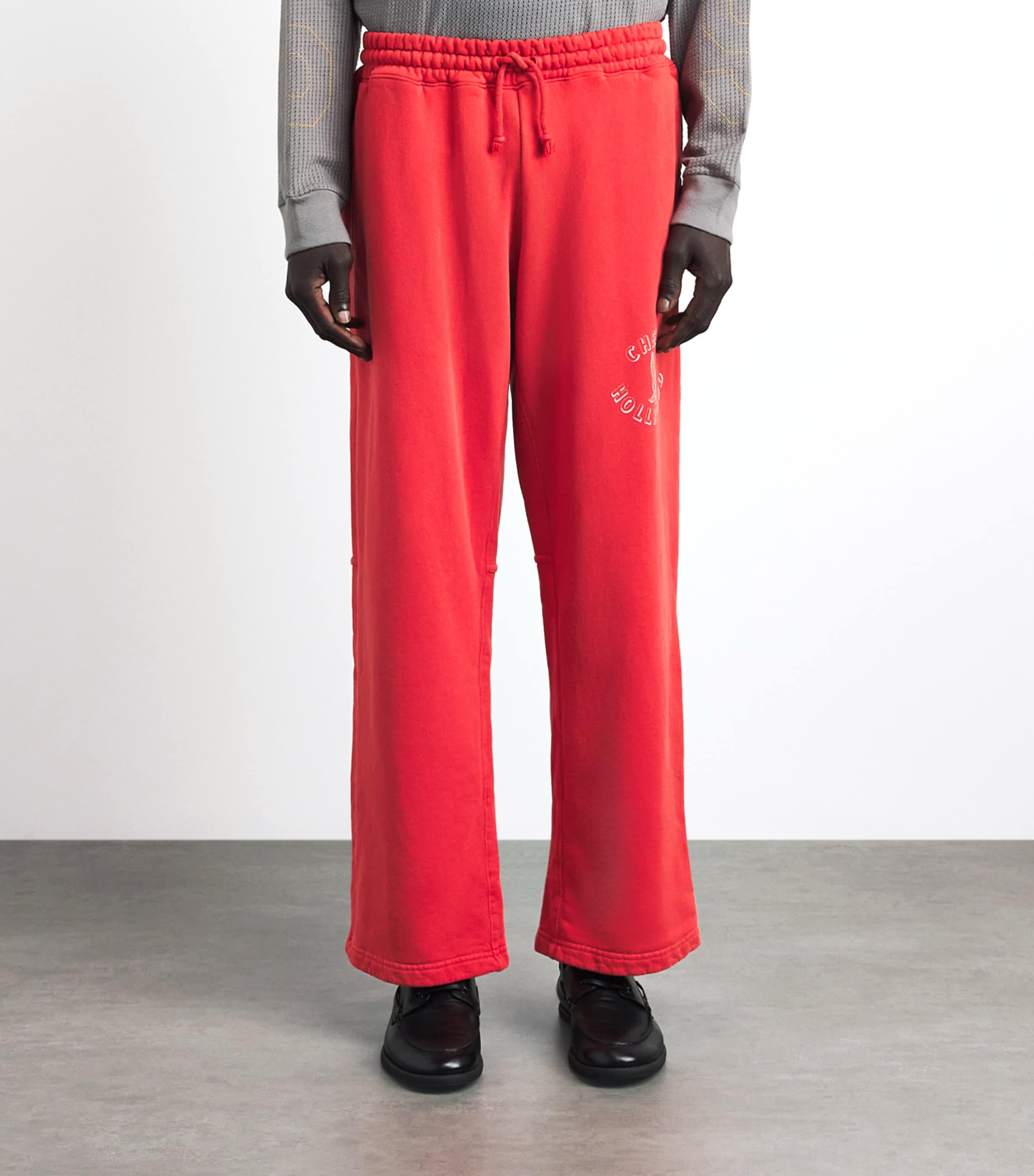 Cherry Los Angeles Mens Hollywood Parachute Straight Sweatpants Tomato Image 4