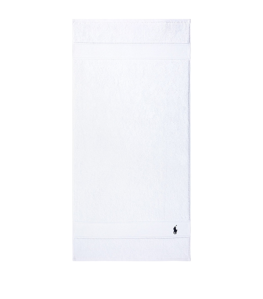 Polo Player Hand Towel (50cm x 100cm) WHITE Image 5