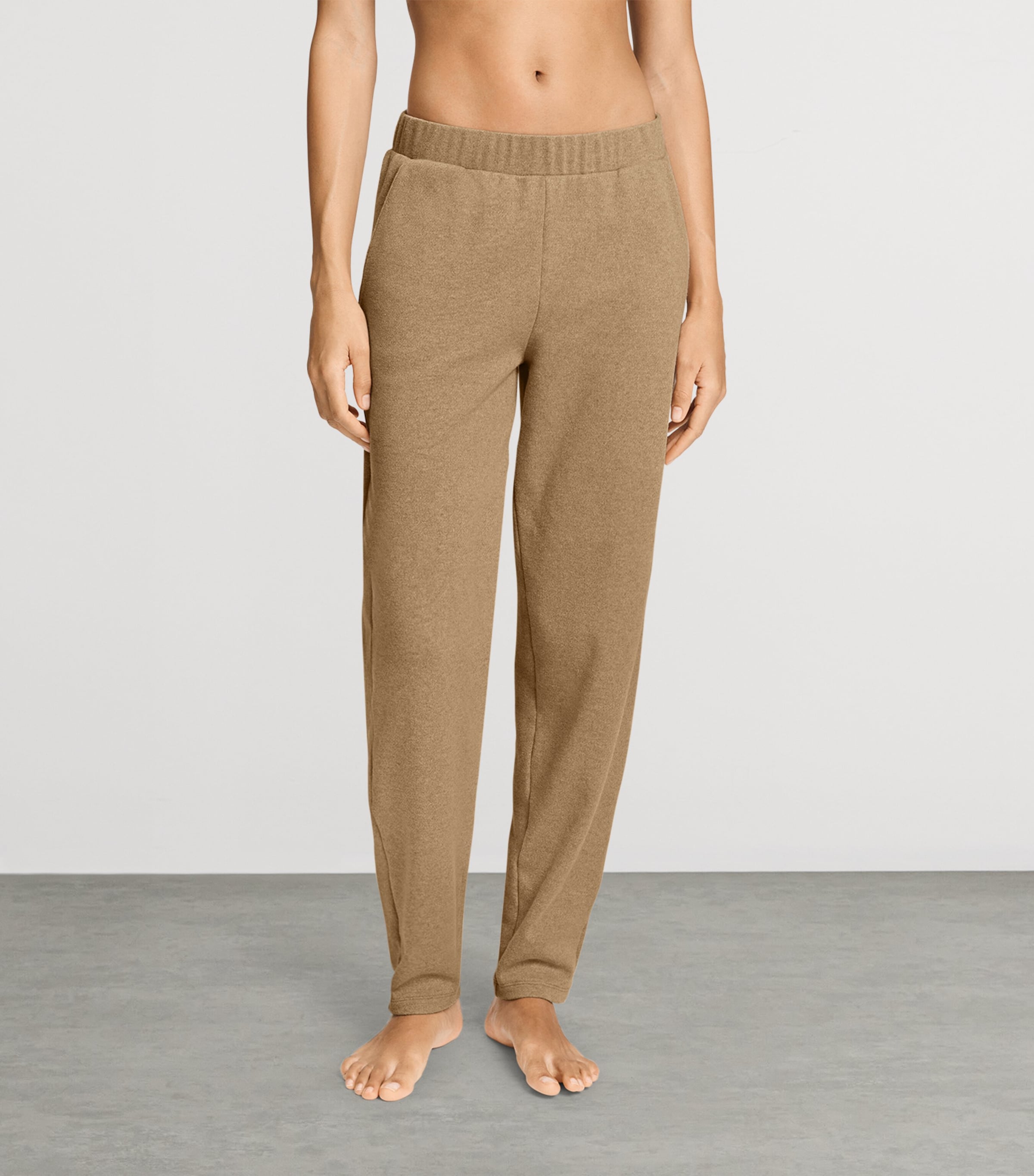 Hanro Womens Cotton-Blend Easy Wear Trousers Desert Clay Image 4
