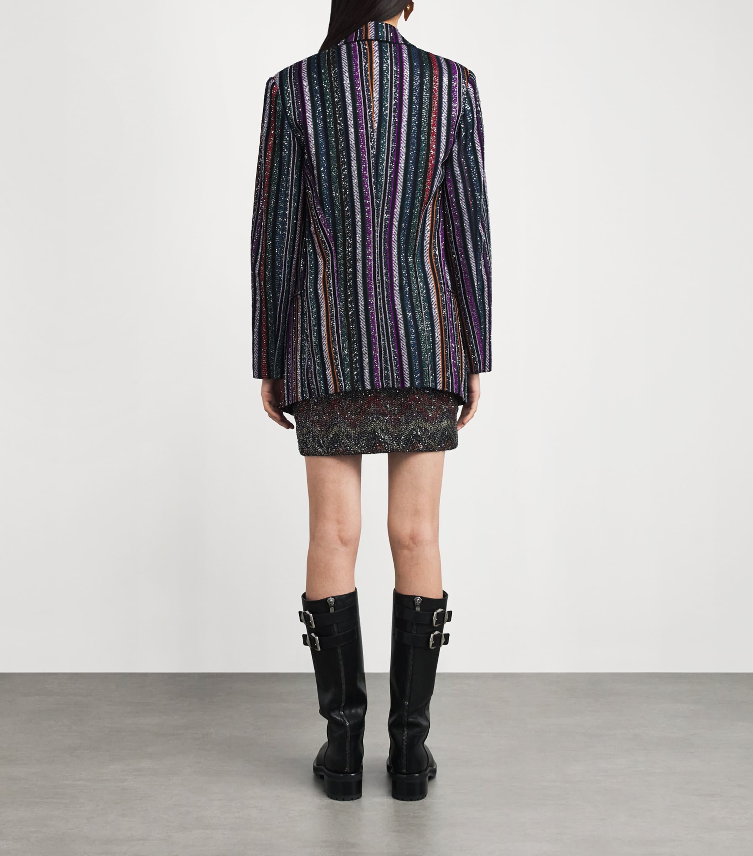 Sequin Stripe Blazer SM9T4 MULTICOLOR Image 4