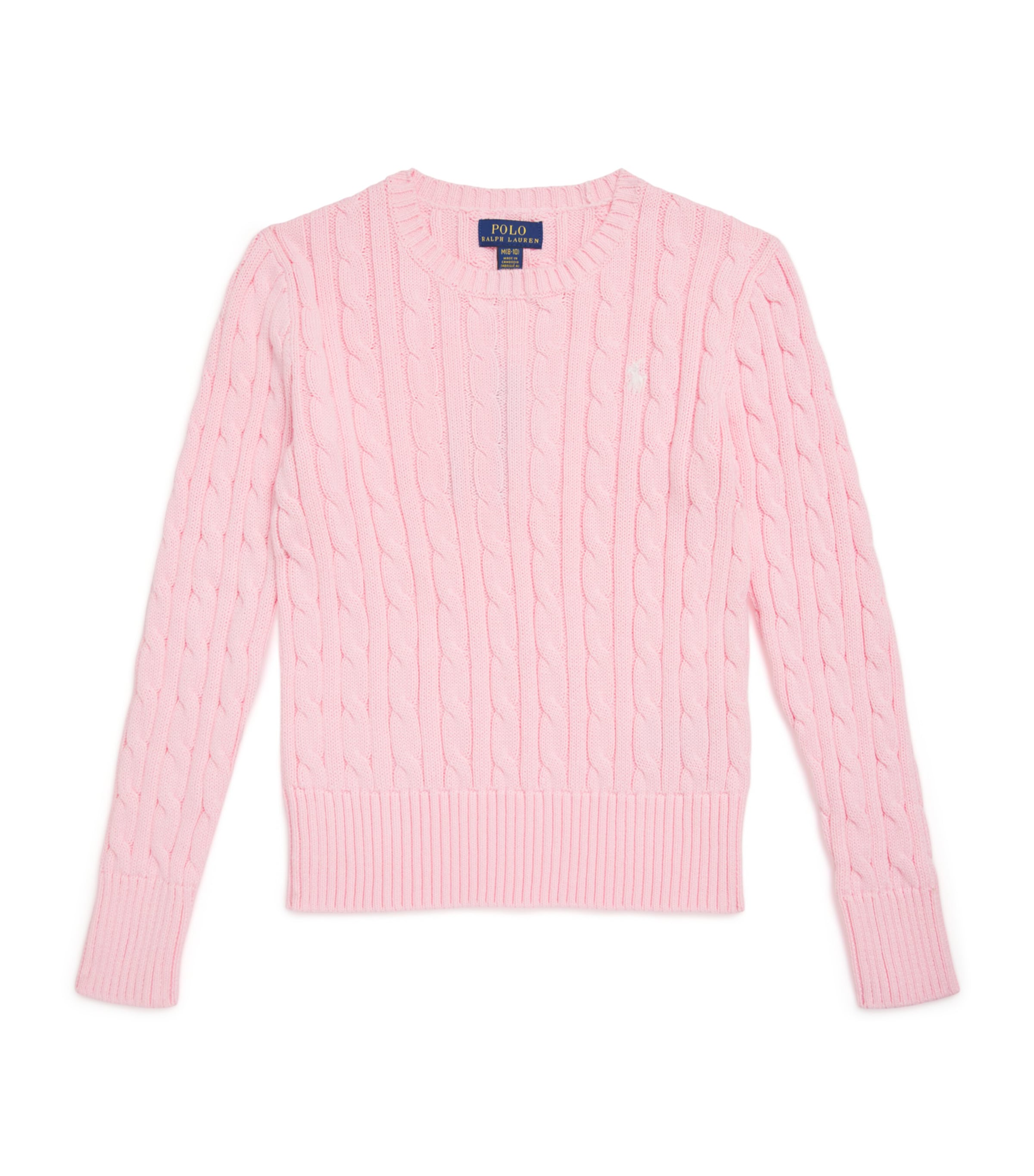 Ralph Lauren Kids' Cotton Cable-knit Sweater In Pink
