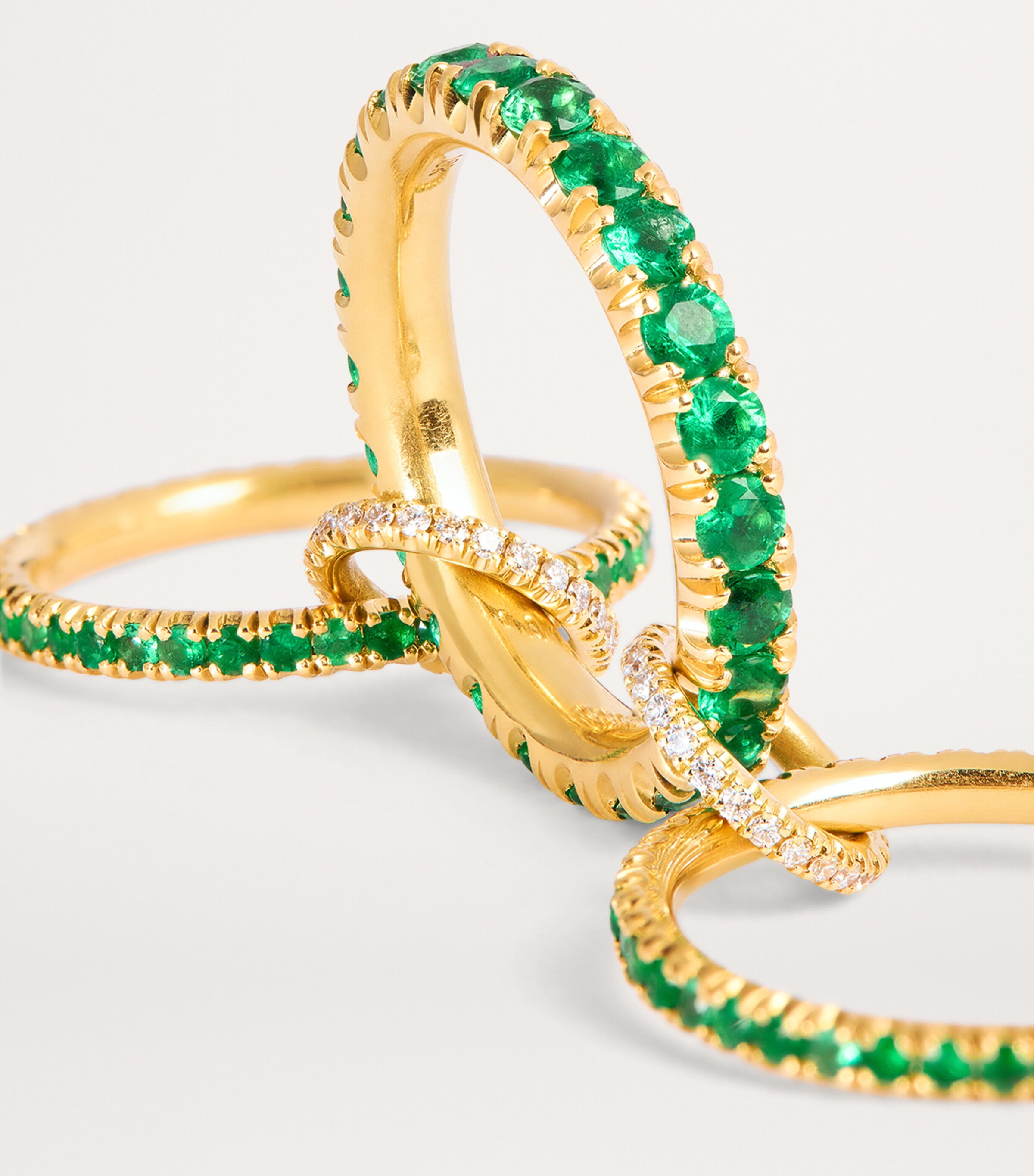 Yellow Gold, Diamond and Emerald Ring YELLOW GOLD Image 6