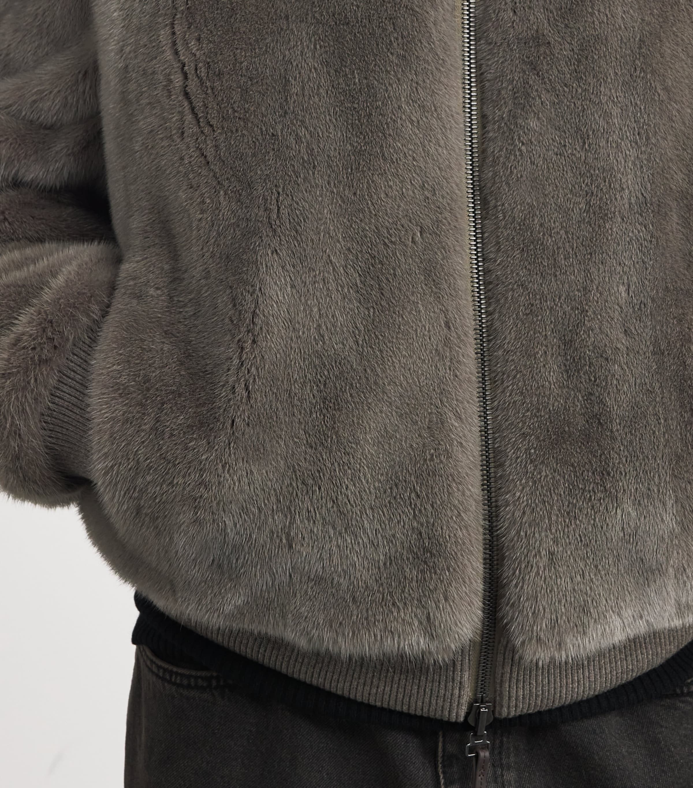 Mink Bomber Jacket B3210 SCHISTE/BRLRD Image 7