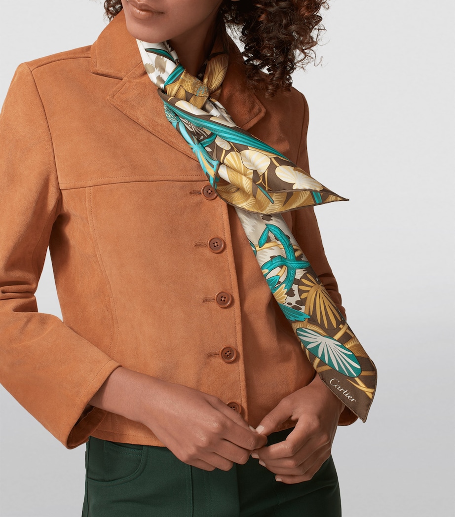 Silk Panthère Jungle Scarf BEIGE Image 2