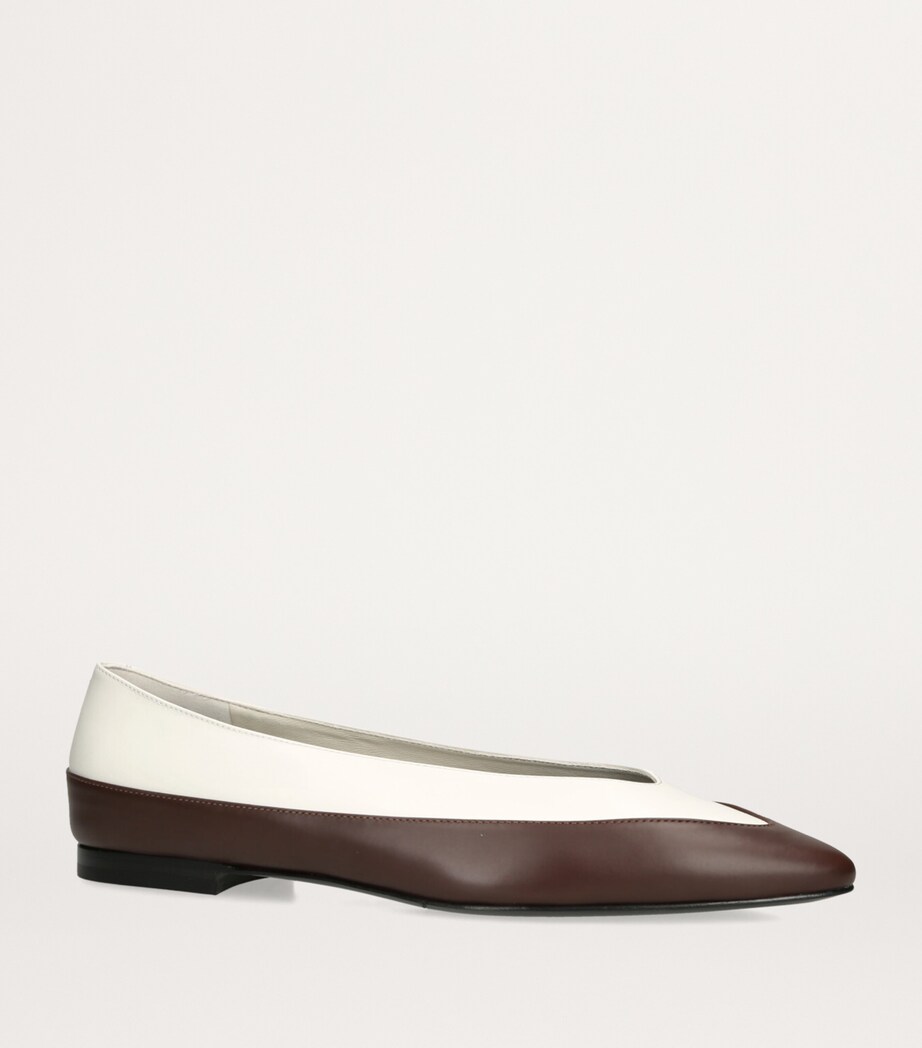 Co Bi-Colour Pointed Ballet Flats White/oth Image 4