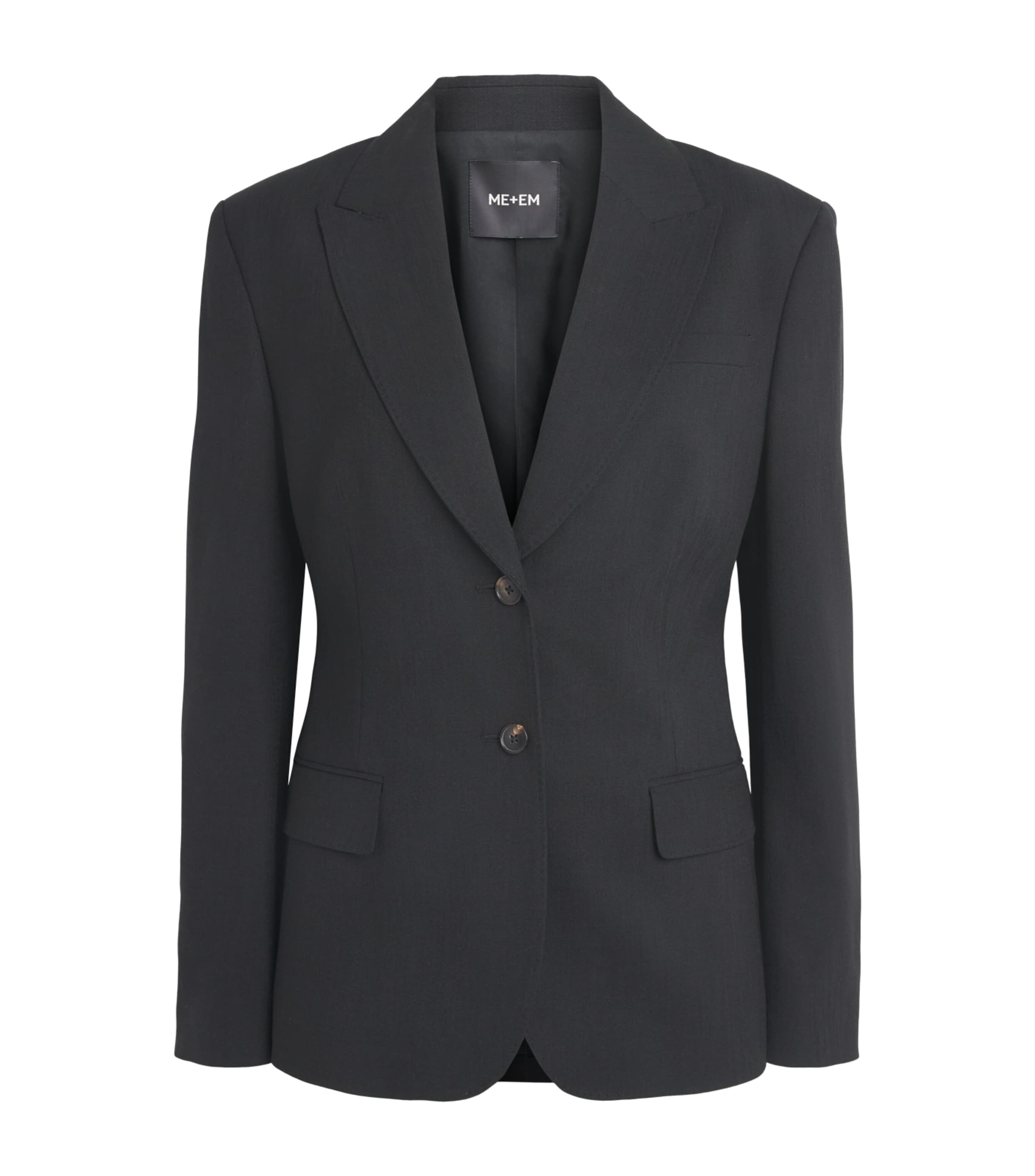 Me+em Sharp Contour Blazer In Black