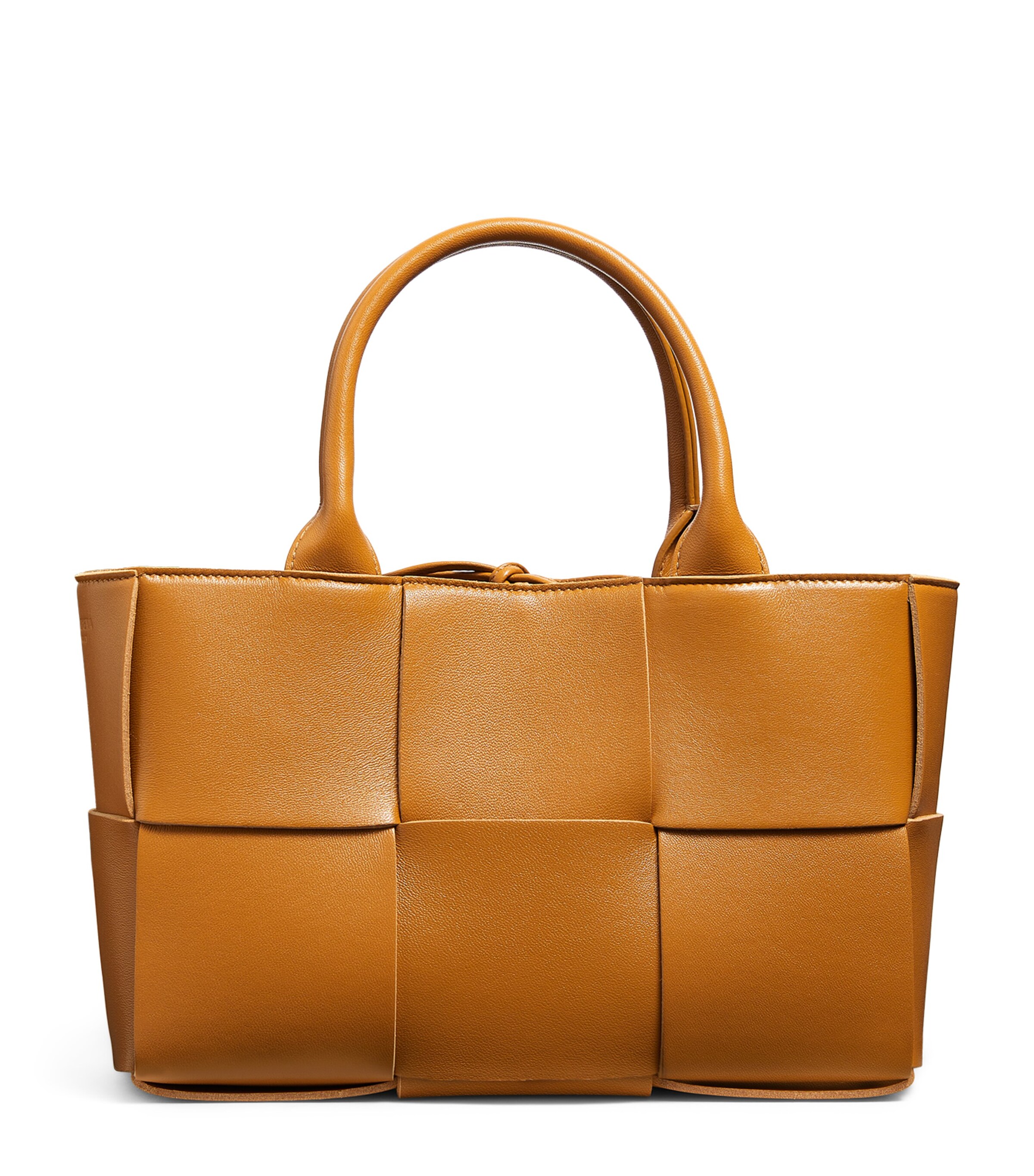 Bottega Veneta Arco Mini Intrecciato Leather Tote In Brown