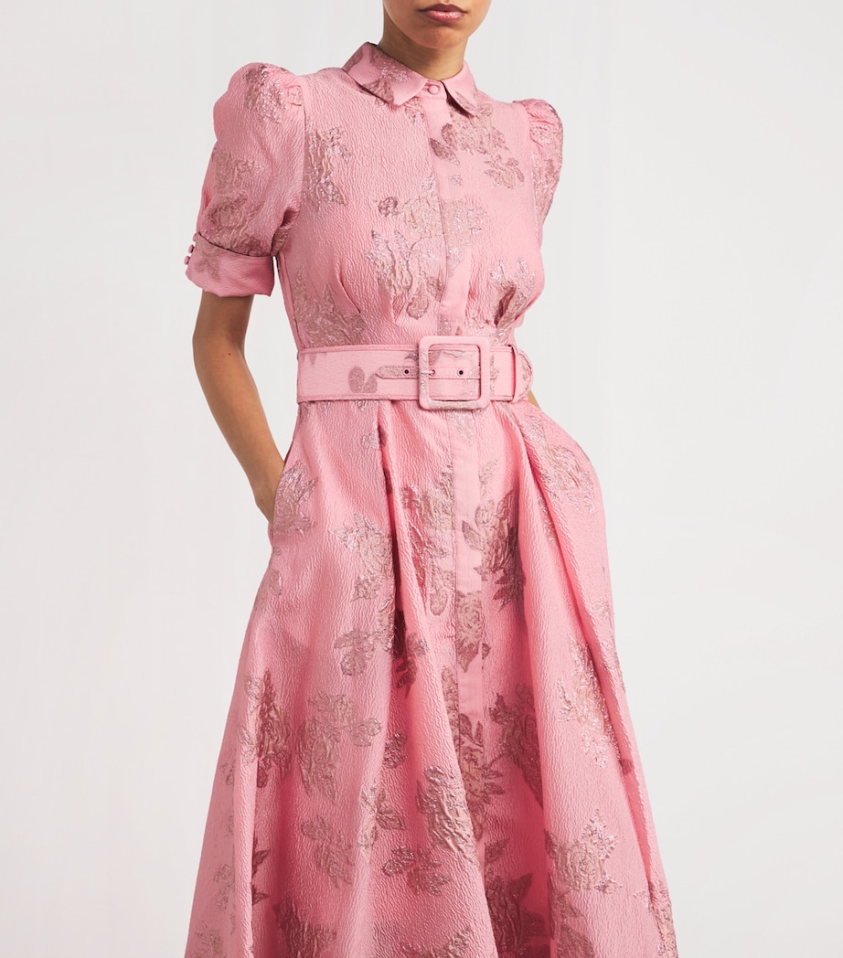 Belted Annette Button Gown PINK Image 4