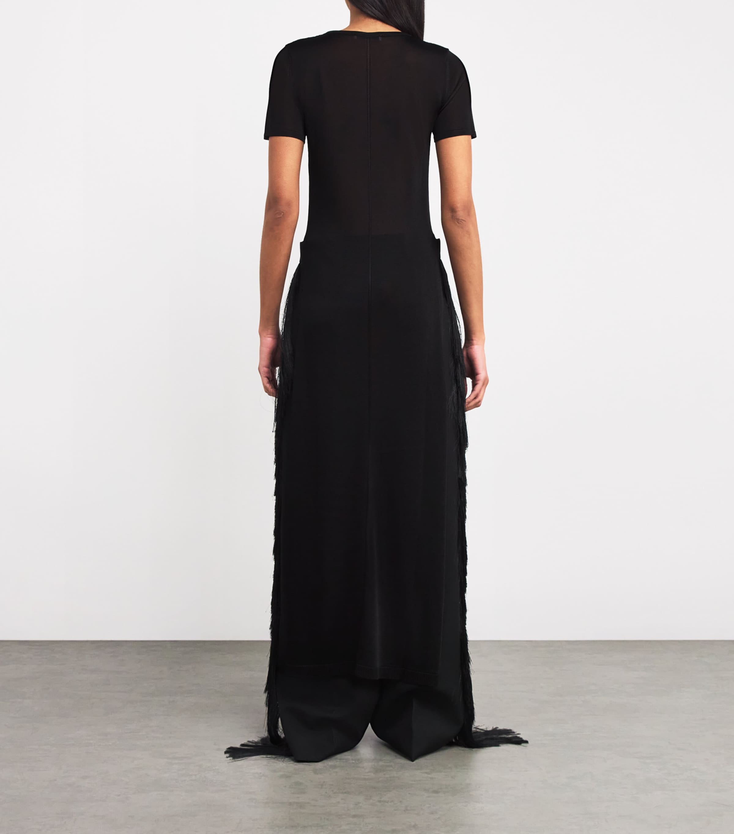 Lemaire Womens Split-Detail Column Dress Black Image 3