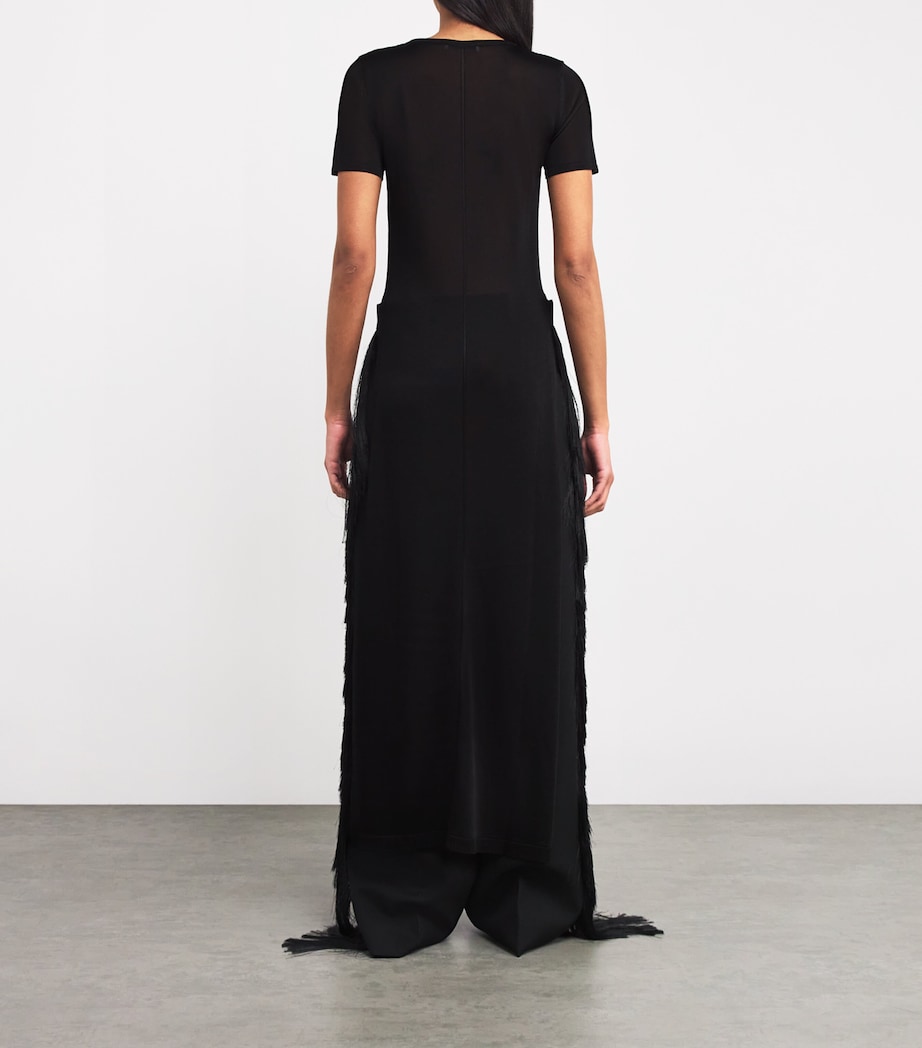 Lemaire Womens Split-Detail Column Dress Black Image 3