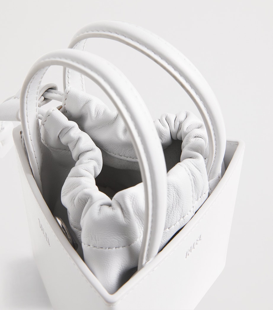 Talel Paris Small Leather Triangle Bag White Image 5