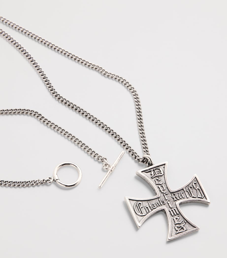 Sterling Silver Cross Necklace SILVER Image 5