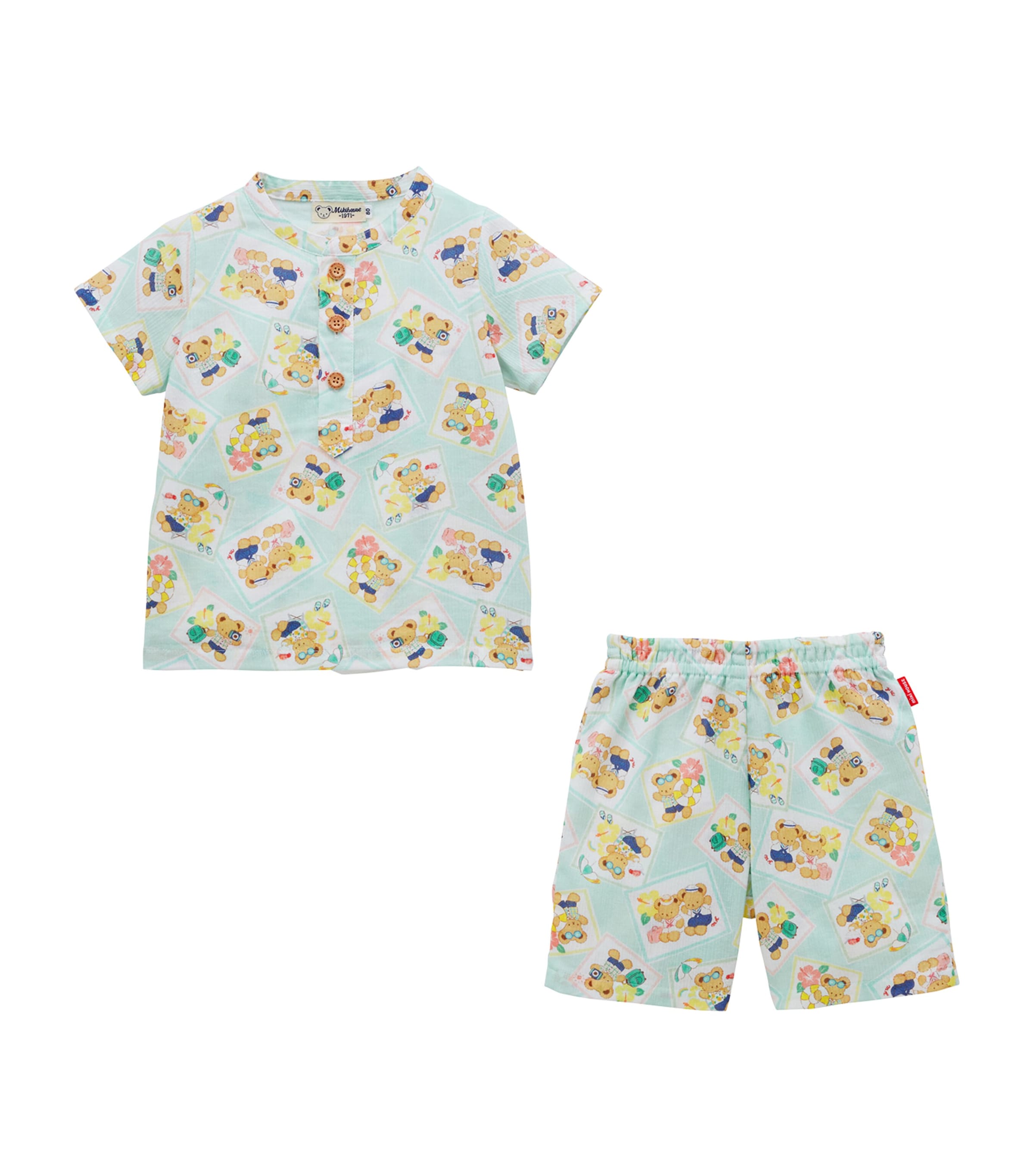 Miki House Kids' Cotton Printed Pyjama Set