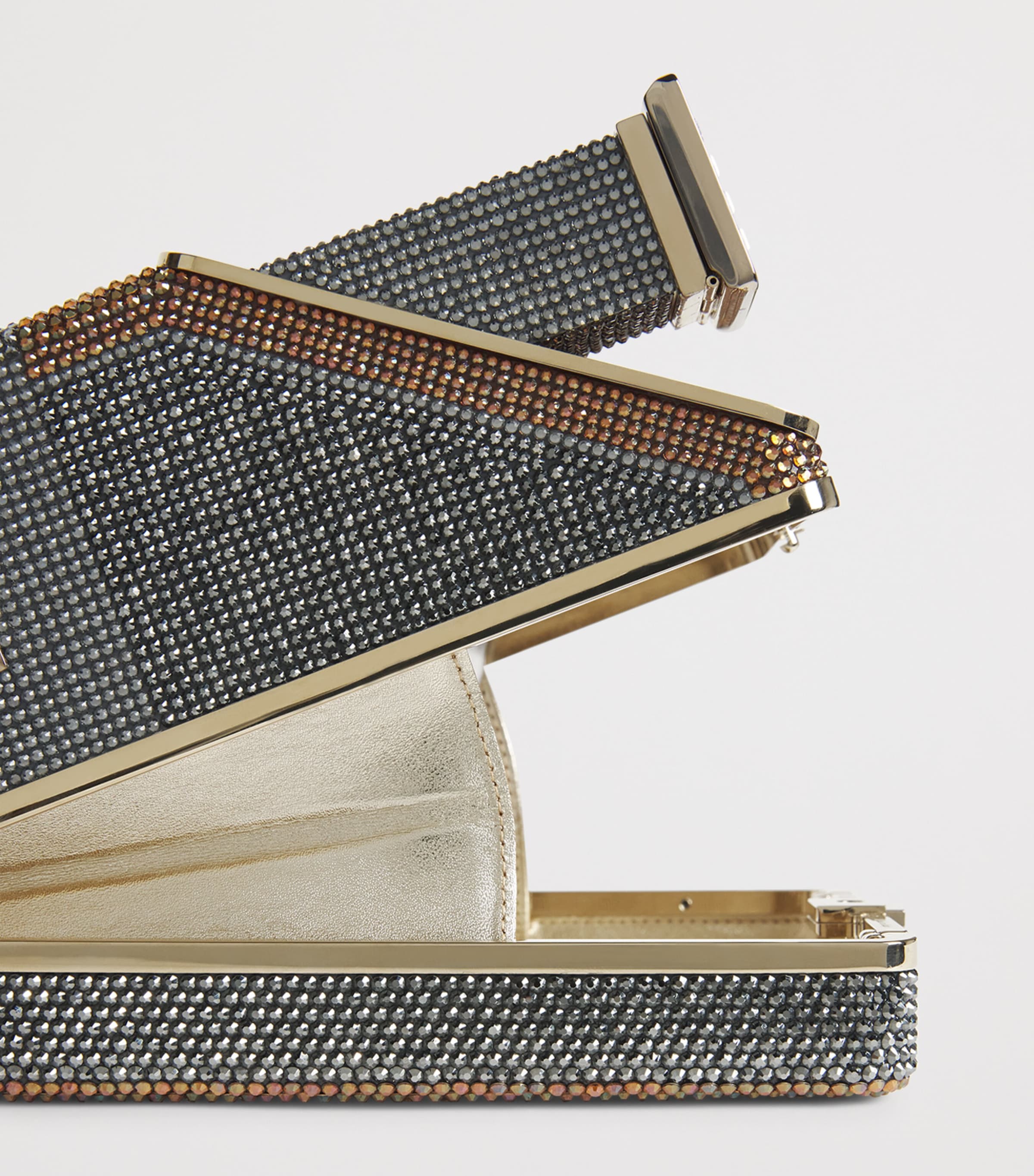 Crystal-Embellished Image Clutch Bag SLSMT SLVR LI SI MLT Image 6