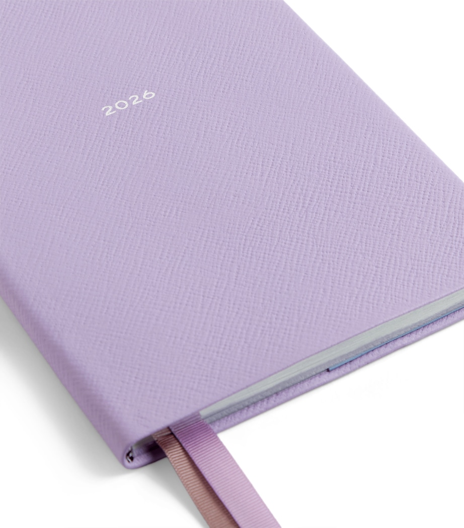 Leather Soho A5 2026 Diary LILAC Image 5
