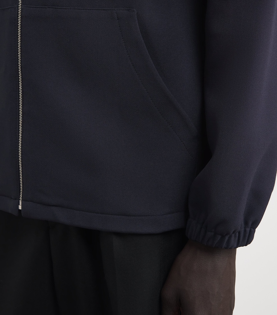 Zip-Up Hoodie NAVY BLUE Image 6