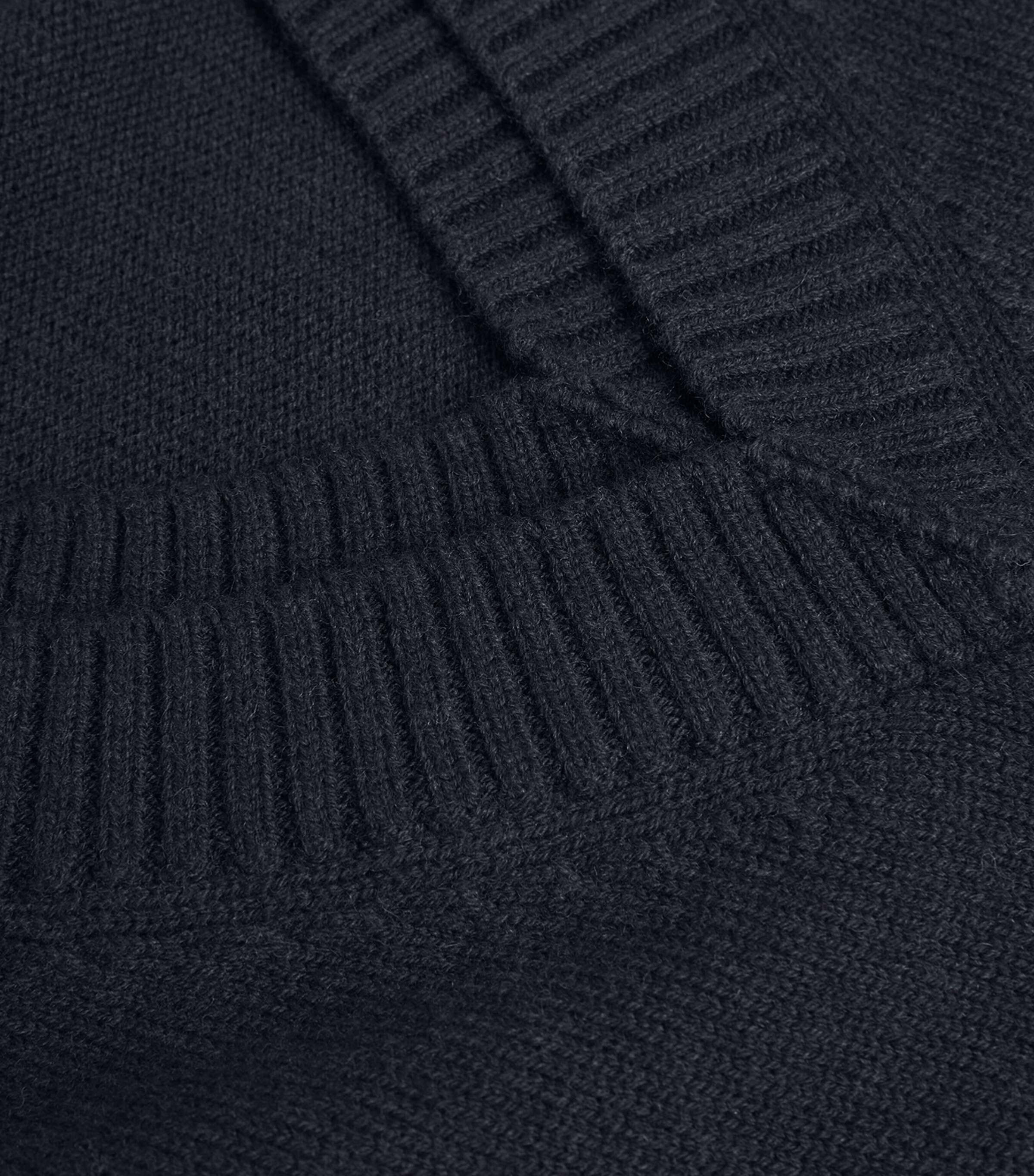 7 For All Mankind Mens Wool-Blend Double V-Neck Sweater Mid Blue Image 6