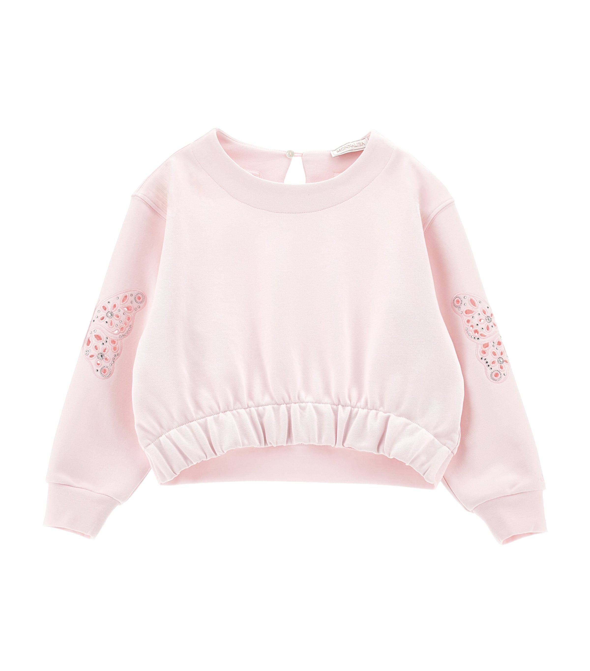 Monnalisa Schickes Besticktes Sweatshirt In Pink