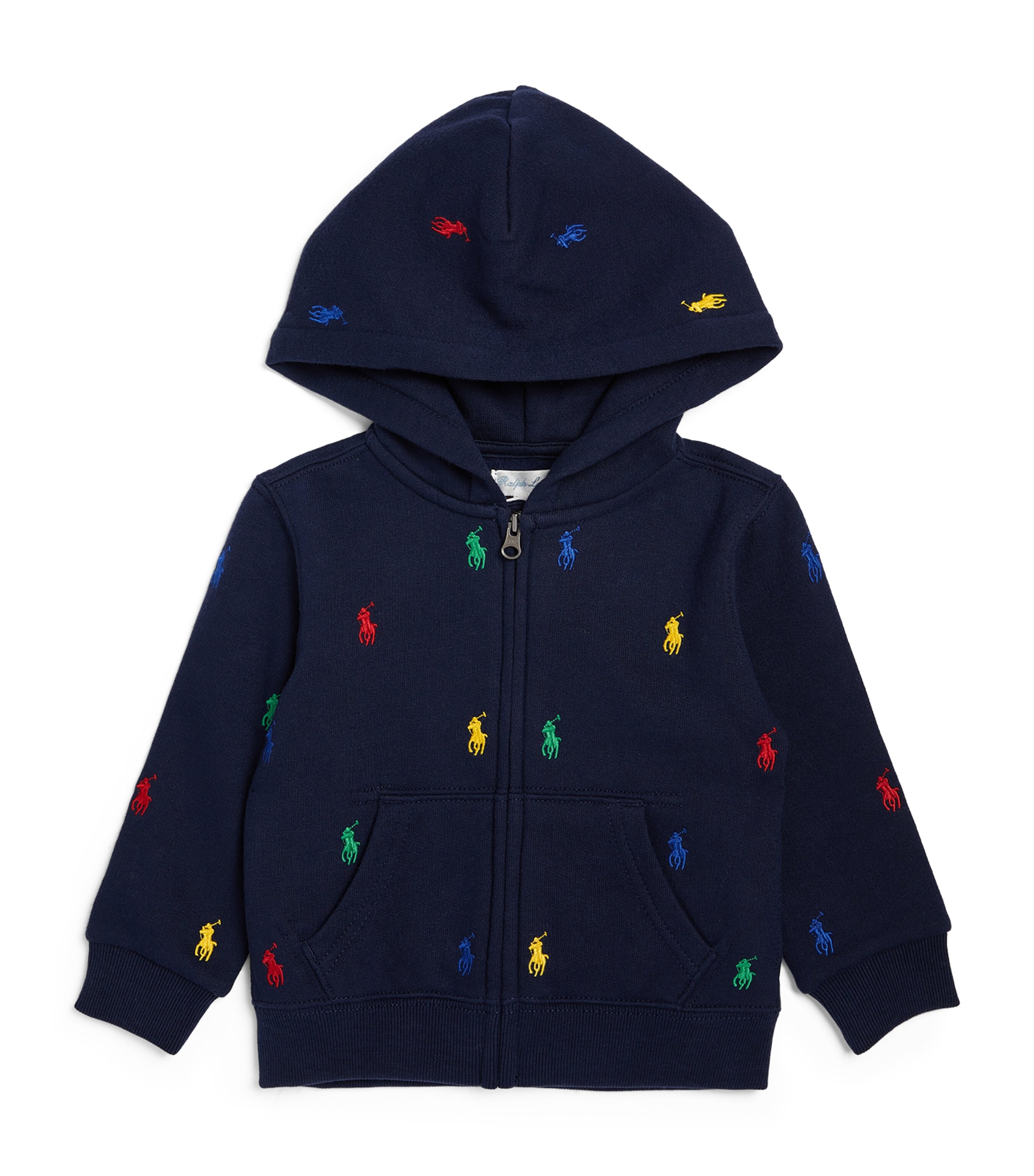 Shop Ralph Lauren Fleece Pony Zip-up Hoodie In Navy