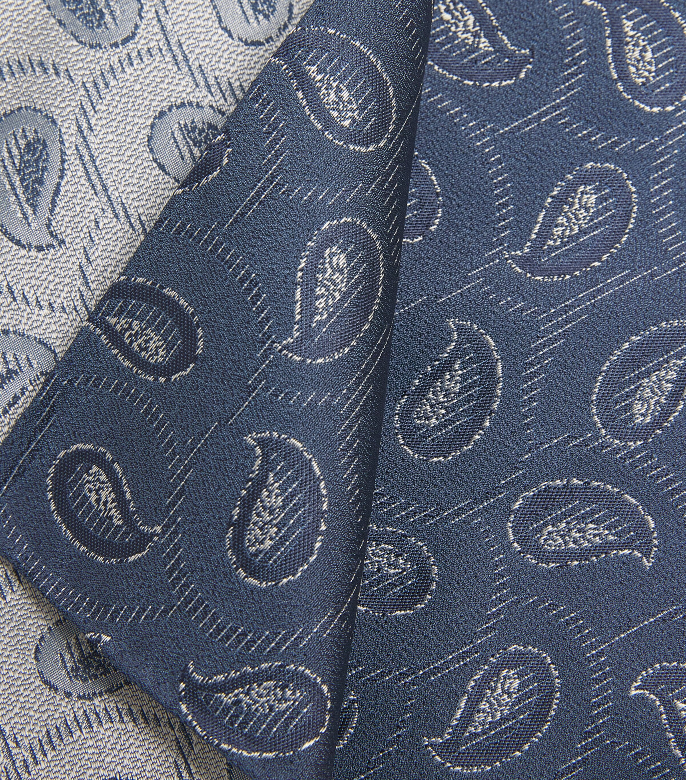 Silk Paisley Pocket Square FB201 Image 3