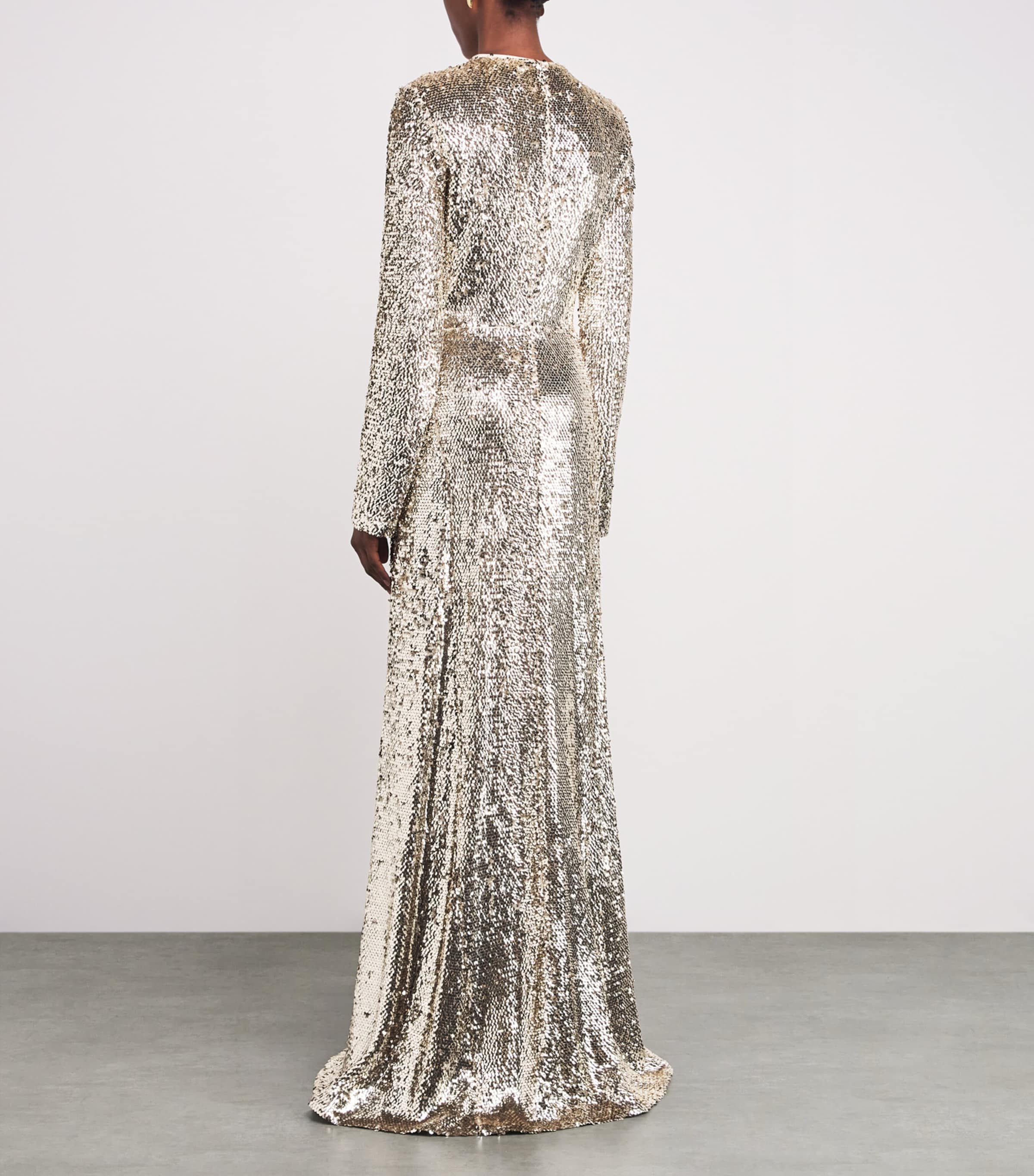 Sequinned Beatrice Gown GOLD Image 3
