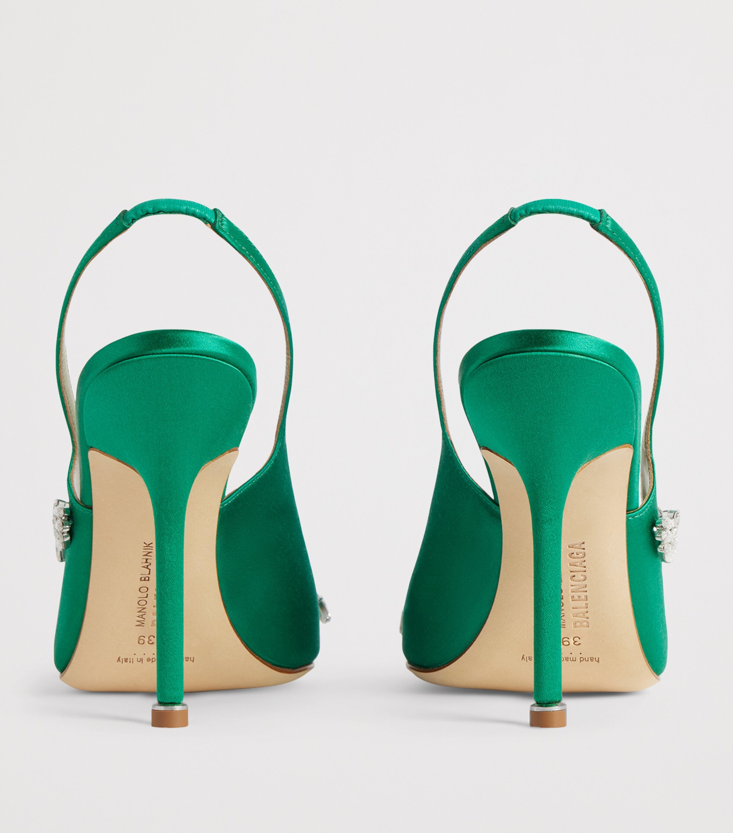 Balenciaga x Manolo Blahnik Embellished Slingback Heels 105 Image 6