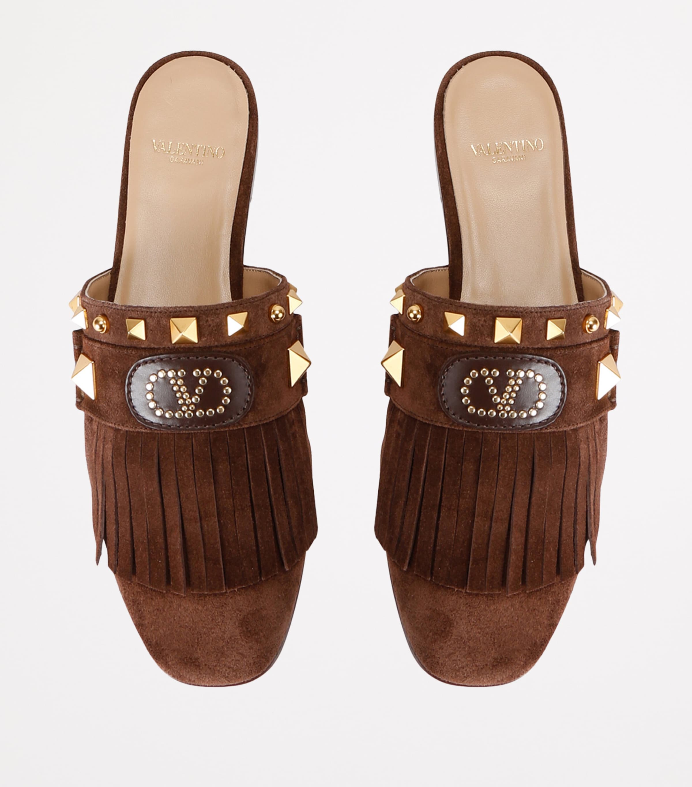 Valentino Garavani Suede Plaster Caster Mules | Harrods US