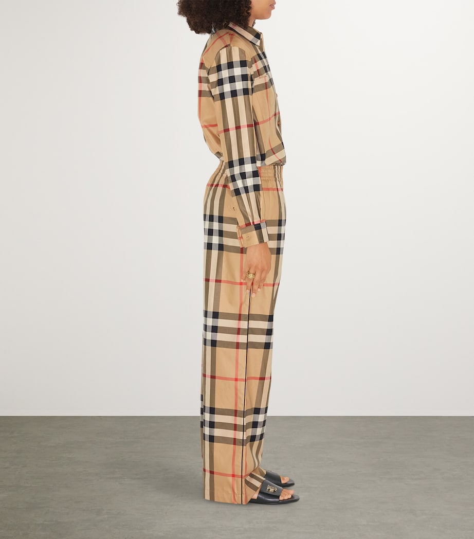 Cotton Check Trousers ARCHIVE BEIGE IP CHK Image 3