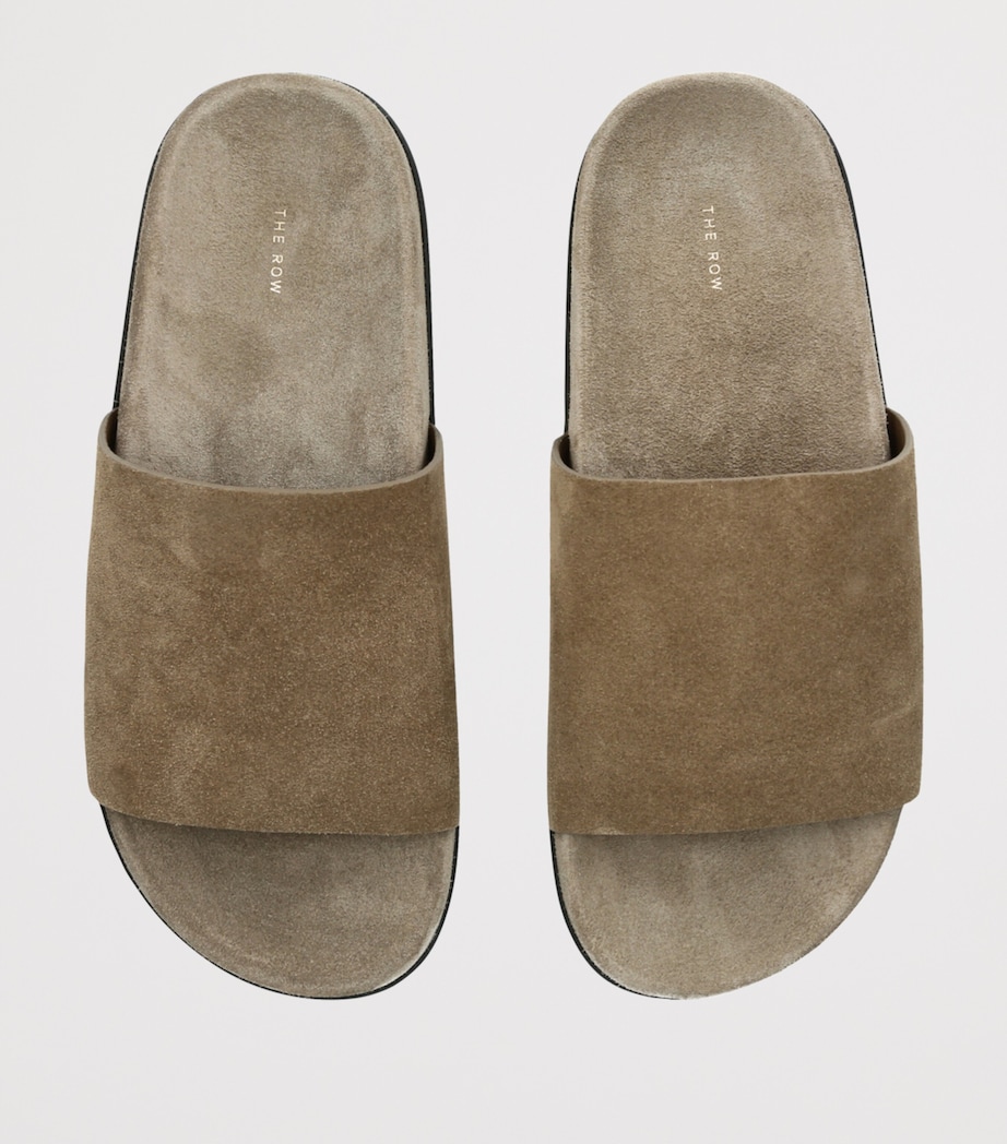 Hugh Suede Slides TAN Image 4
