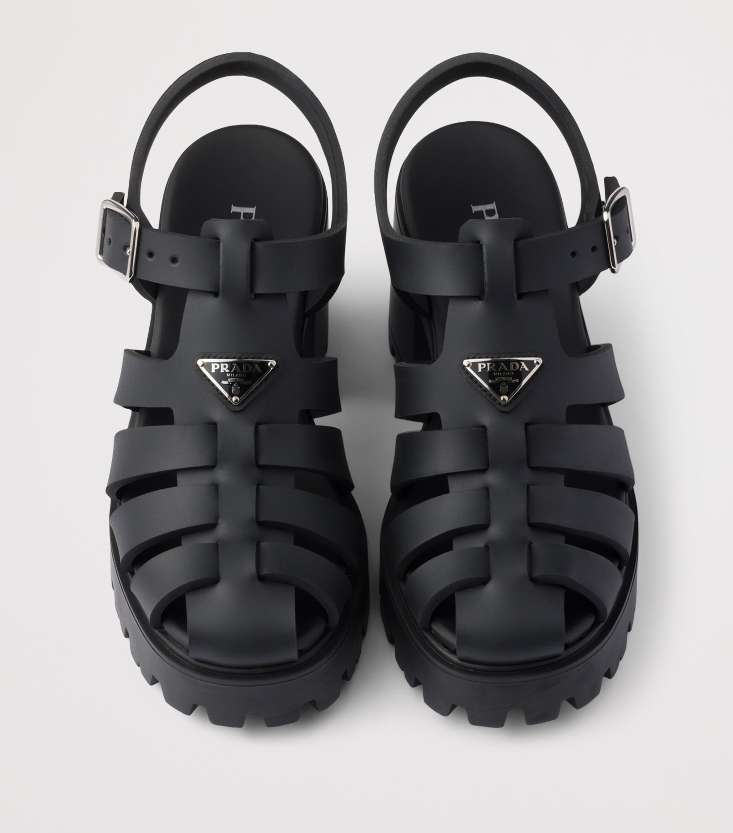 Prada Rubber Platform Sandals 90 Image 3