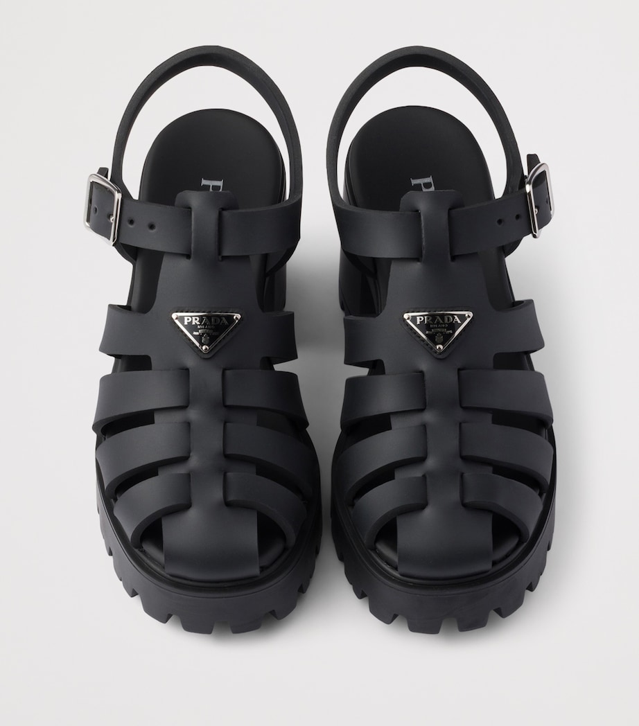 Prada Rubber Platform Sandals 90 Image 3