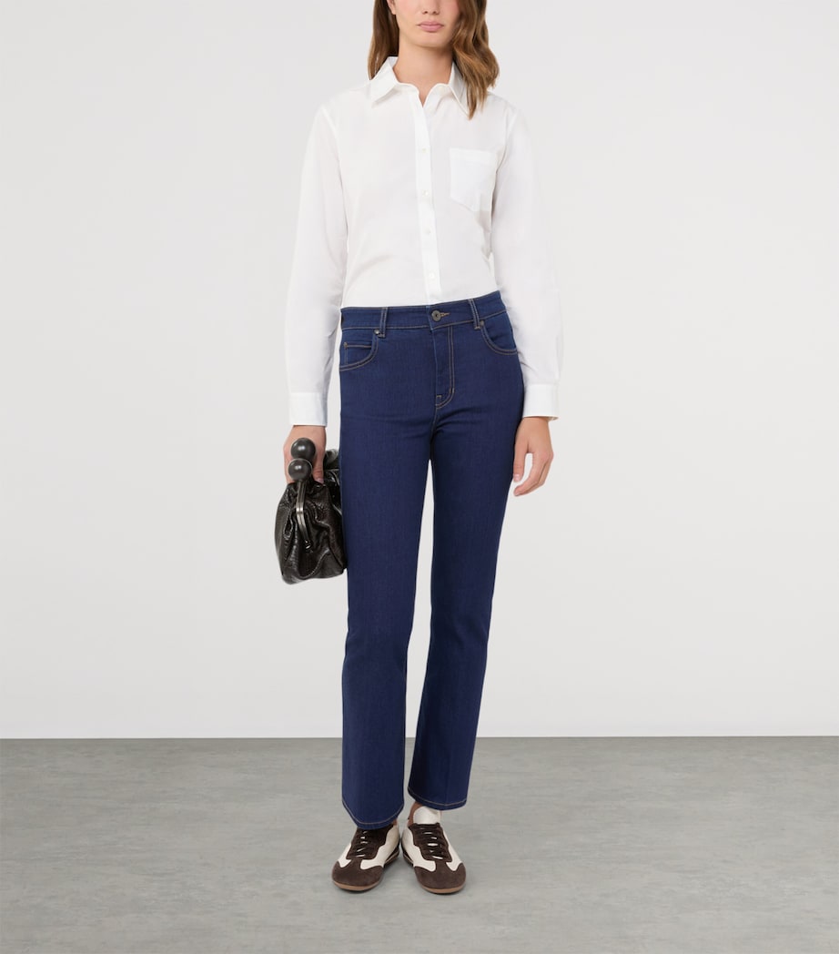 Weekend Max Mara Womens Cotton Classic Shirt Optical White Image 4
