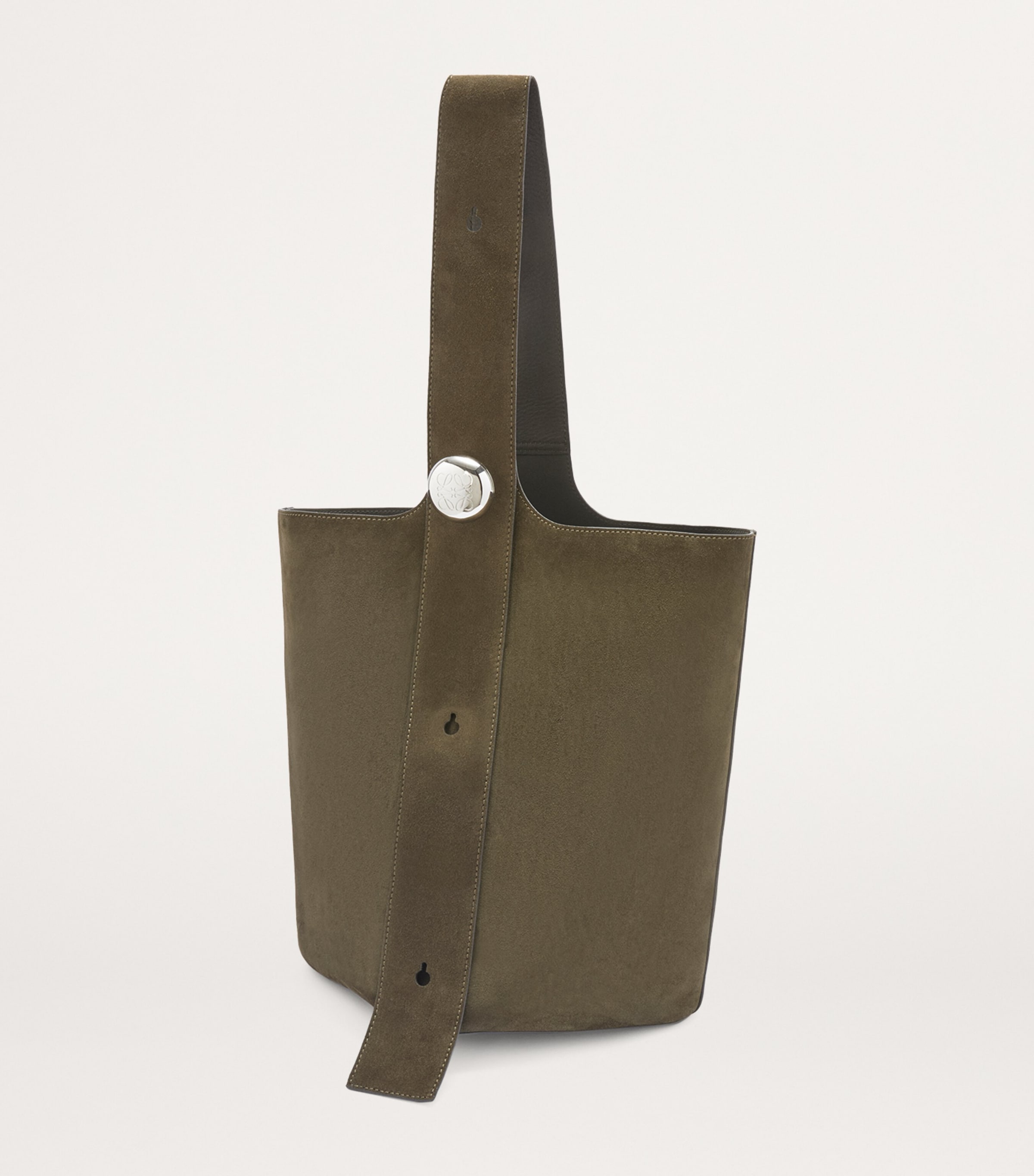 LOEWE Large Suede Pebble Bucket Bag | Harrods US