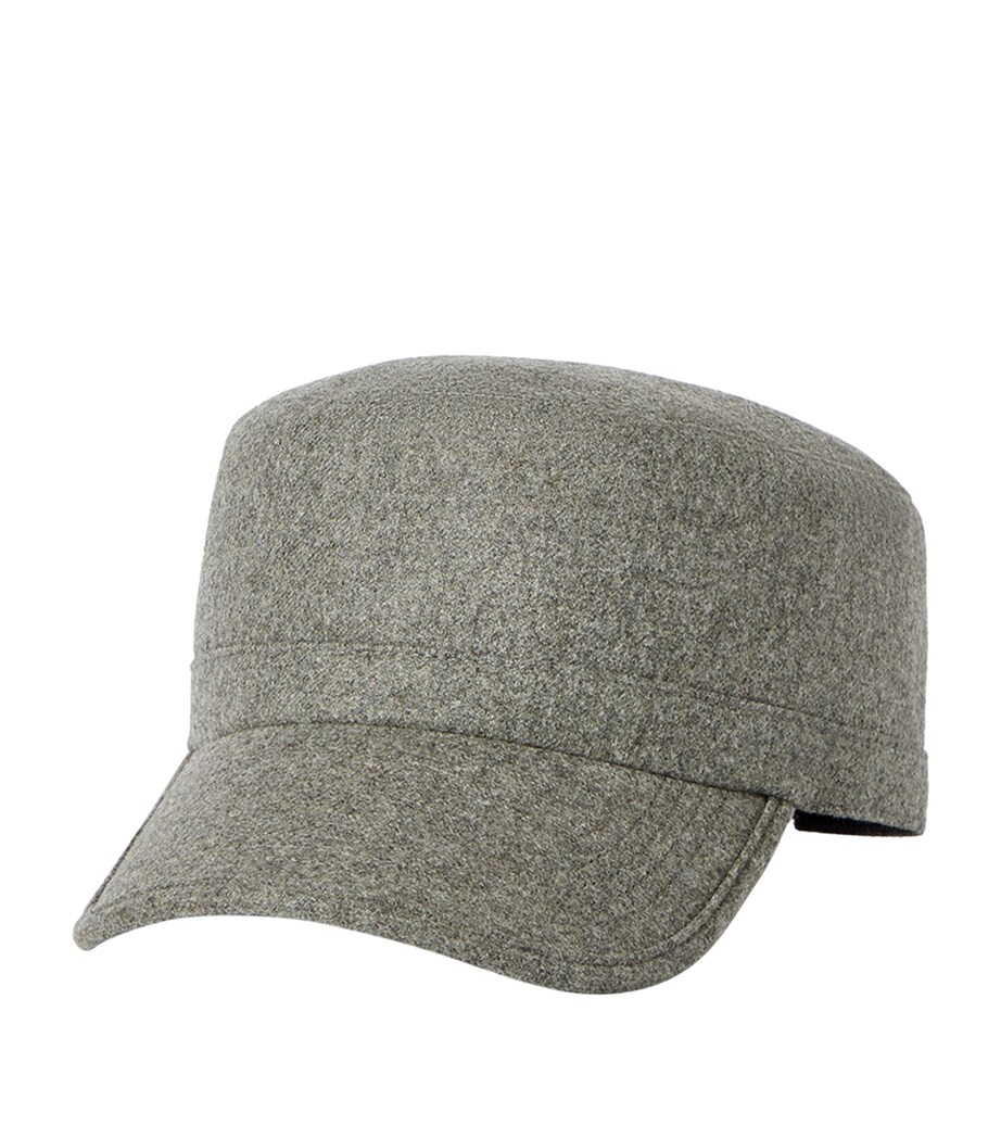 Brunello Cucinelli Virgin Wool Field Cap Army Green Image 1