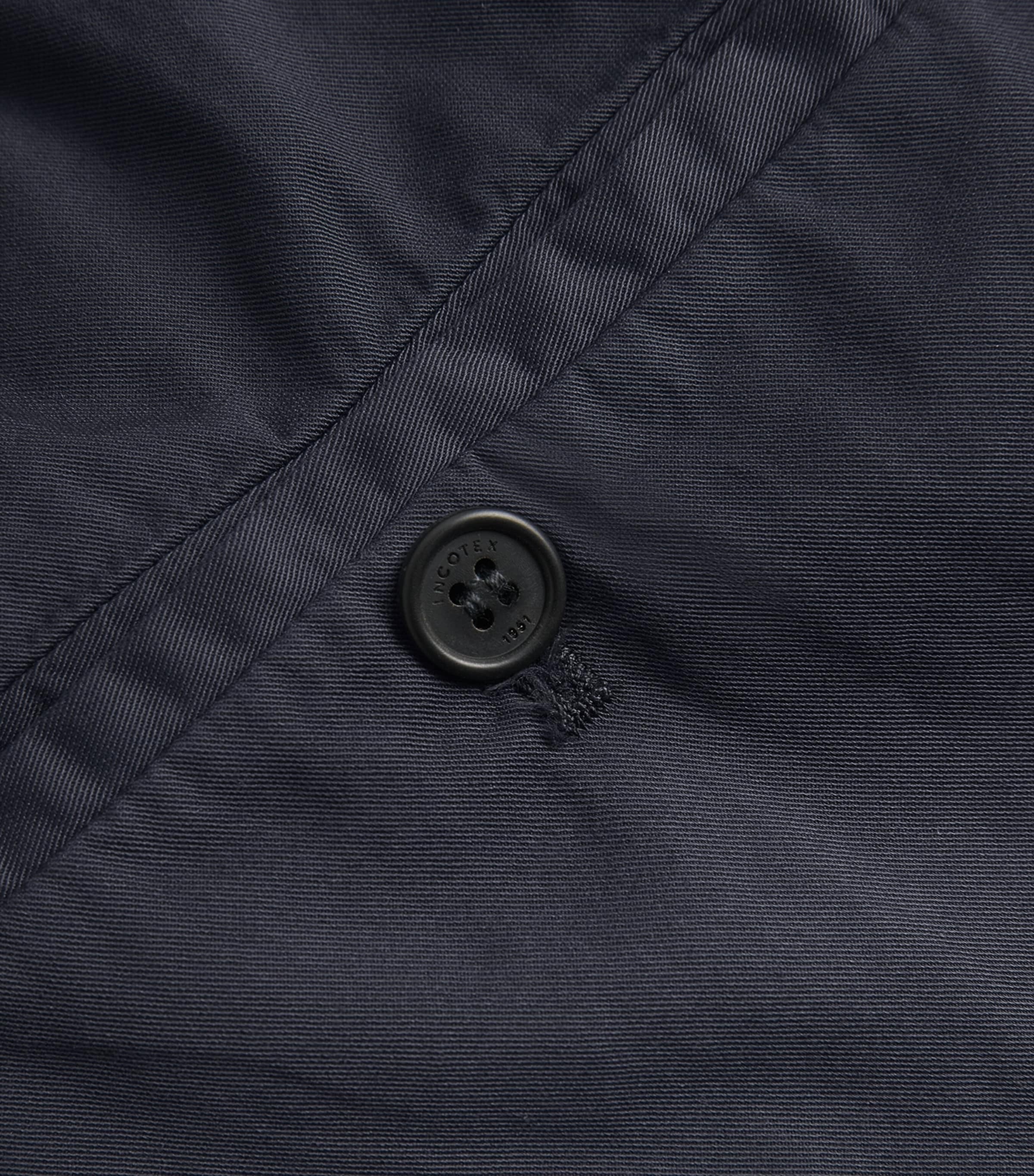 Cotton-Blend Drawstring Tailored Trousers 821 BLU SCURO Image 5