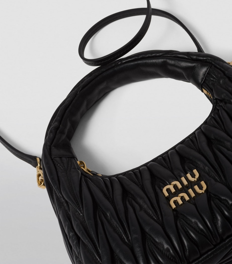 Medium Matelassé Leather Wander Top-Handle Bag F0002 Image 5