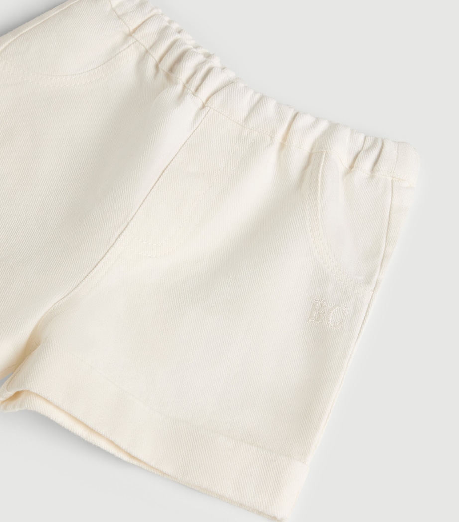 Brunello Cucinelli Kids Cotton-Linen Baby Bernie Shorts (3-18 Months) Image 2