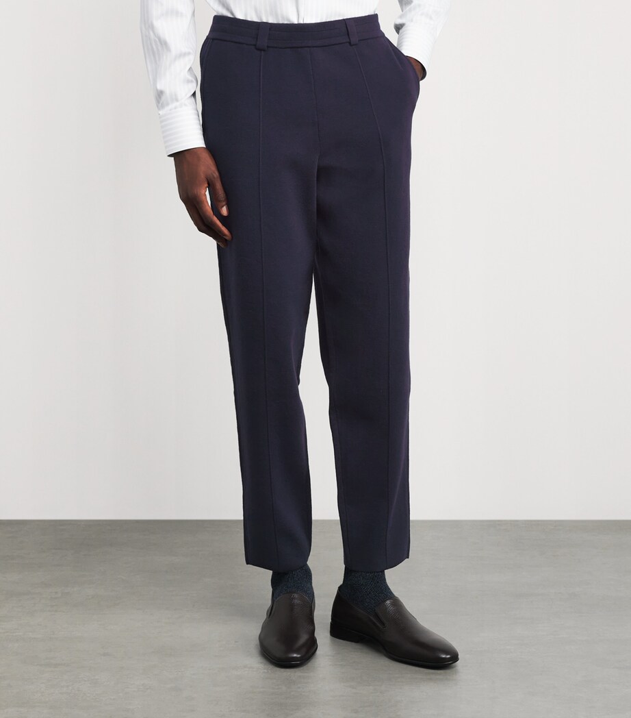 Falke Mens Organic Cotton Milano Trousers Night Sky Image 4