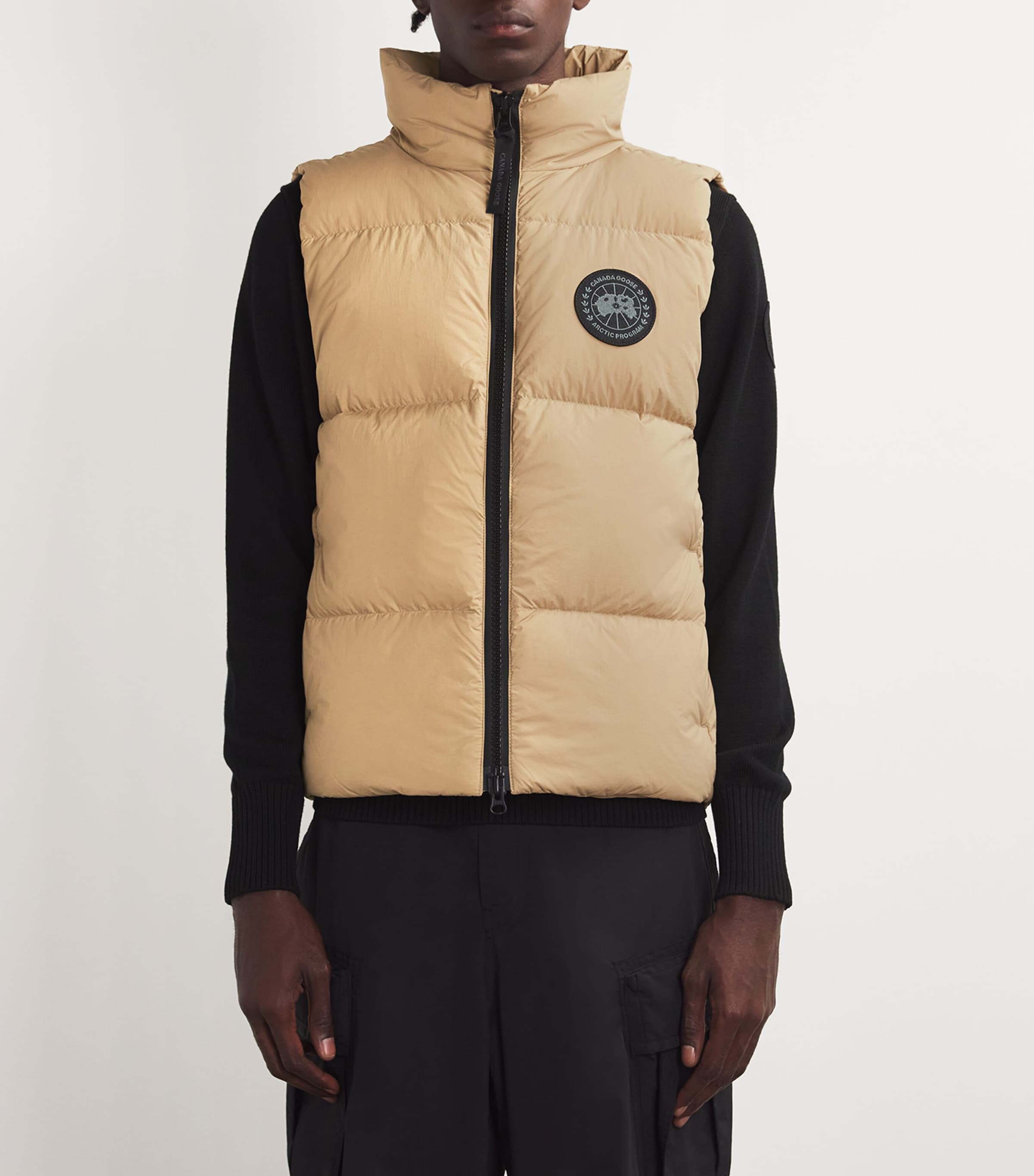 Canada Goose Beige Down Lawrence Puffer Gilet Harrods UK