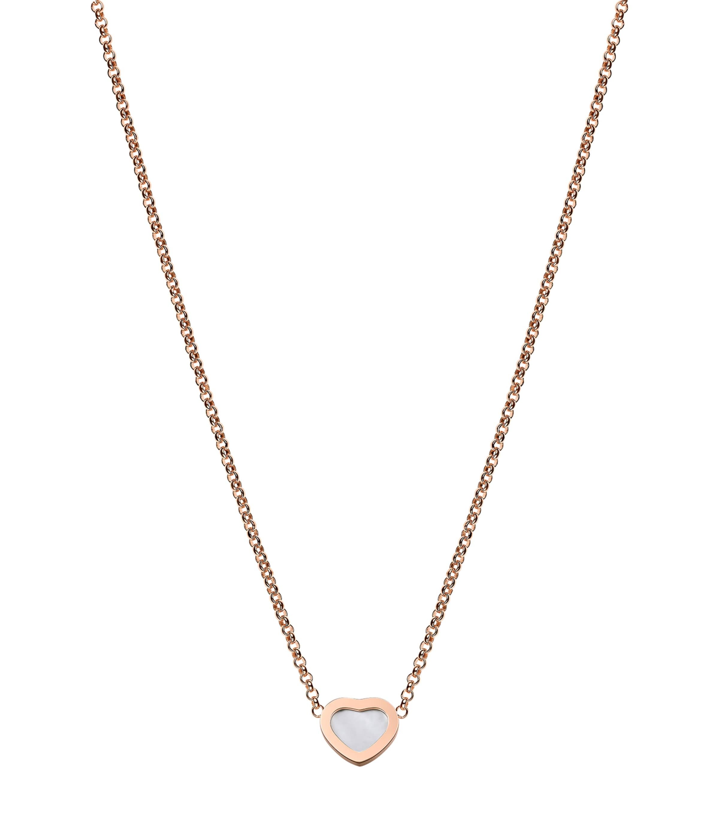 Rose Gold and Mother-of-Pearl My Happy Hearts Pendant Necklace 18K ROSE GOLD Image 5