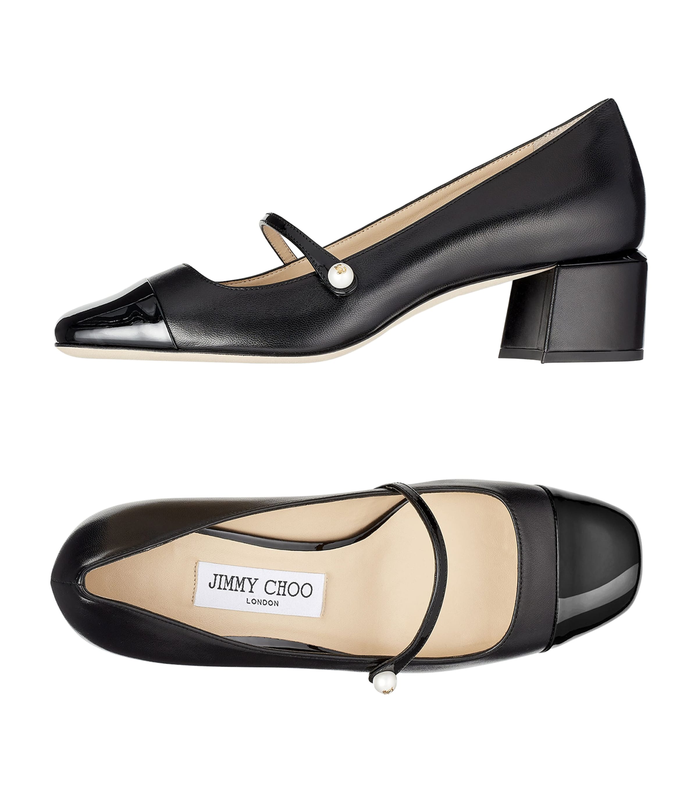 Jimmy Choo Elisa 45 Leather Mary Jane Pumps | Harrods UK