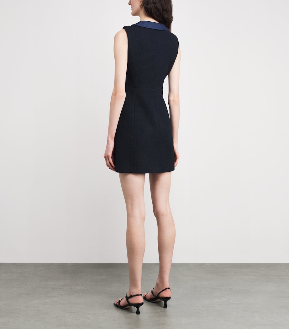Tweed Mini Dress NAVY Image 3