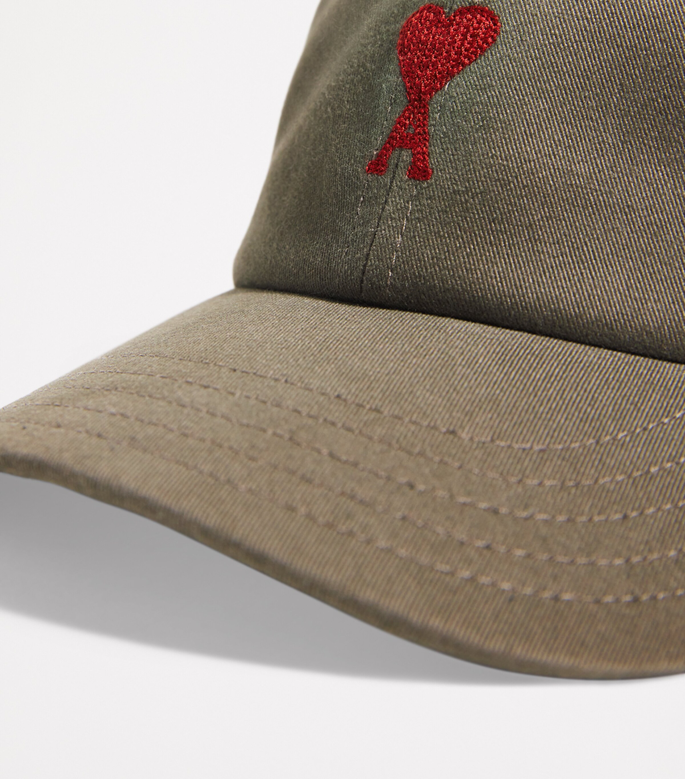 AMI Paris Embroidered Logo Baseball Cap Gris Image 4