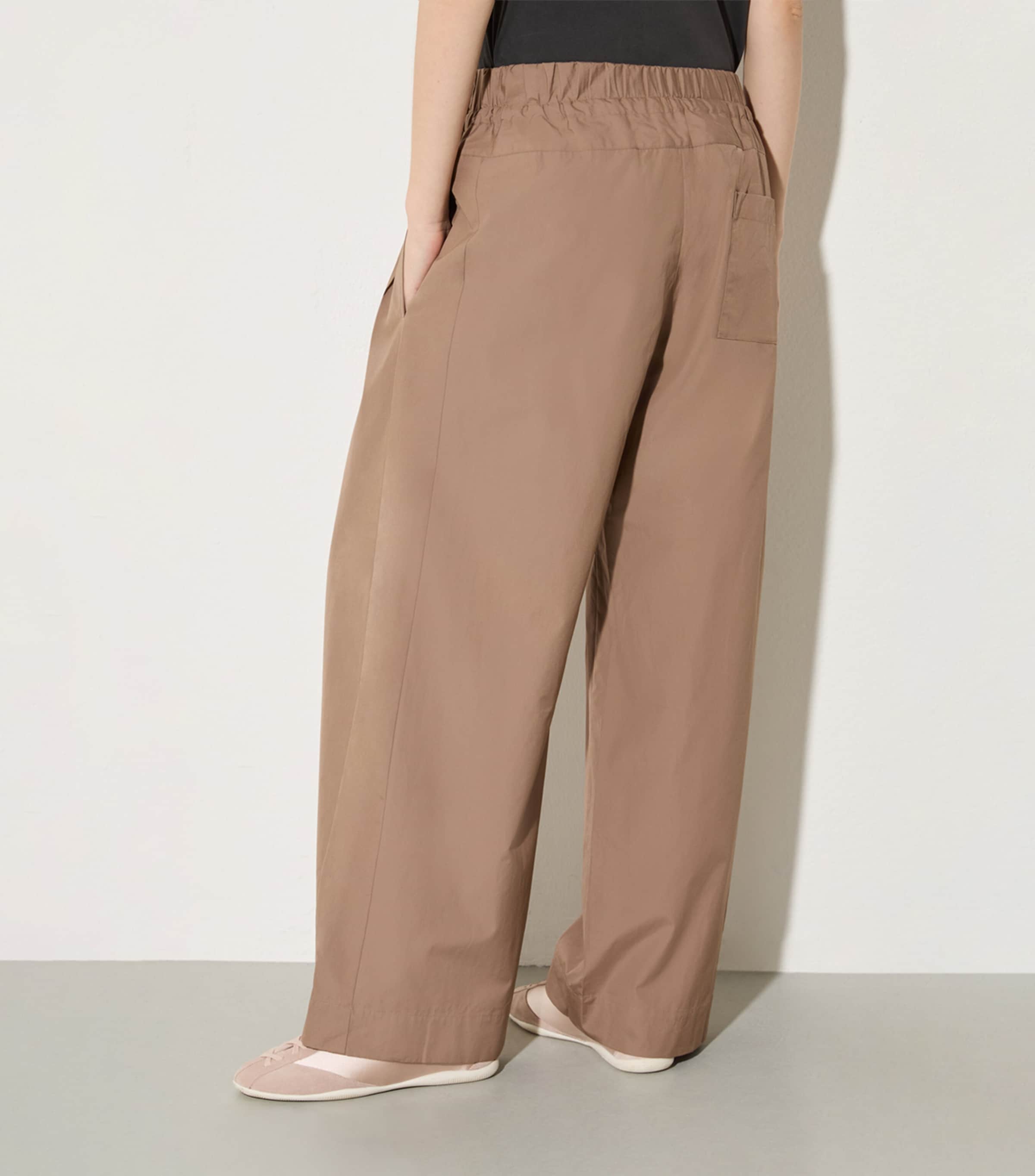 MAX&Co. Womens Cotton Drawstring Trousers Turtledove Image 3