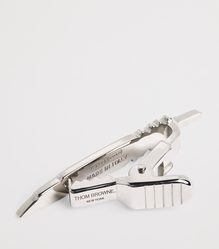 Sterling Silver Feather Tie Bar SILVER Image 5