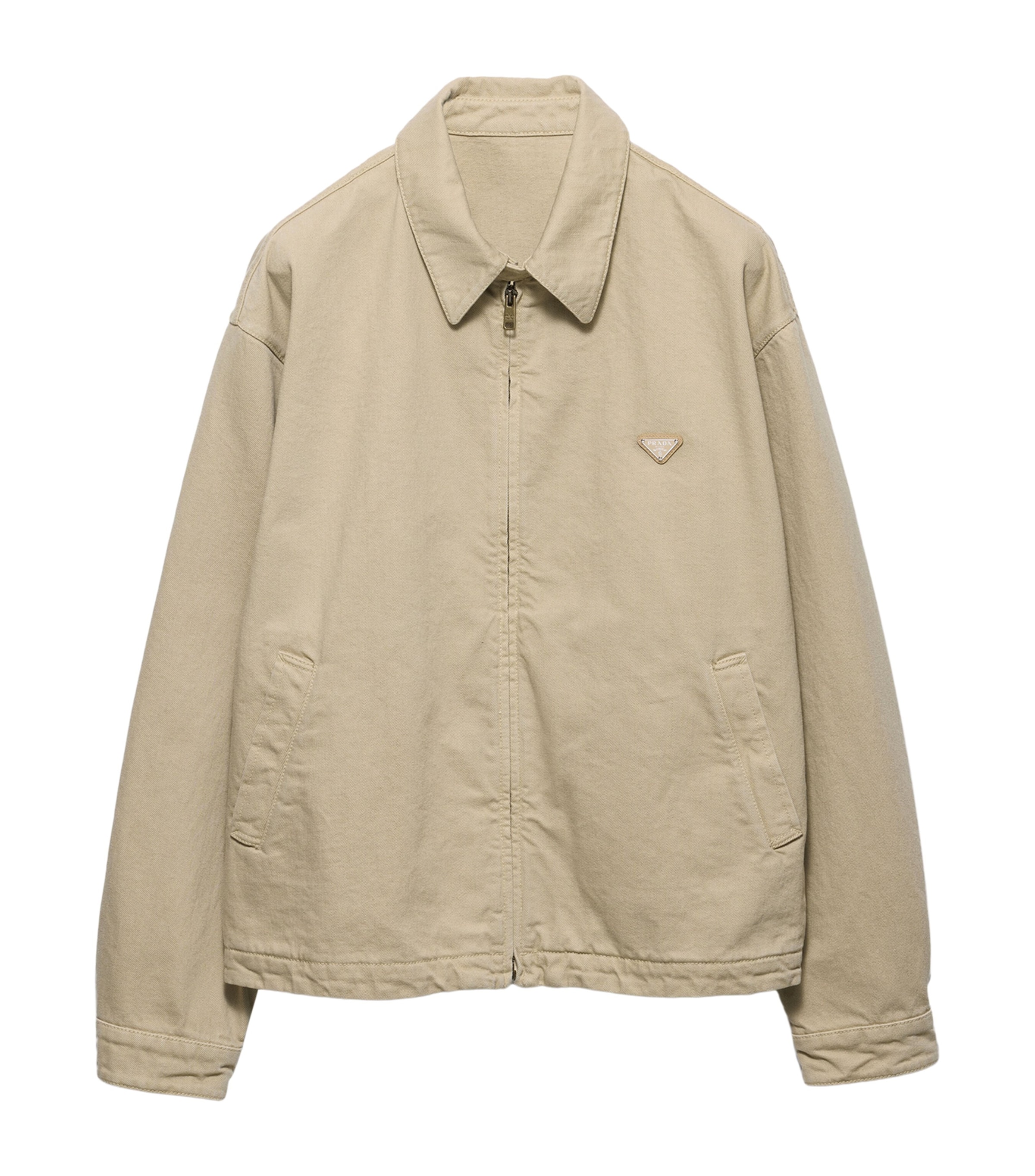 Prada Old Denim Blouson Jacket Neutral