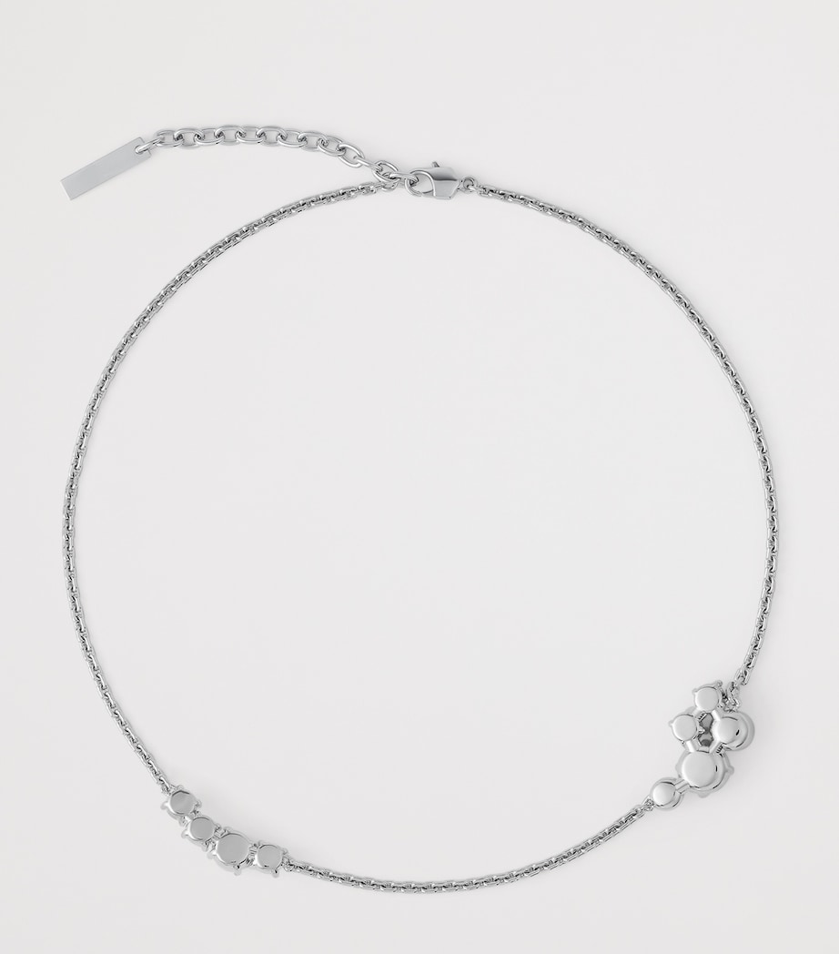 Crystal-Pearl Necklace WHITE/SILVERY Image 3